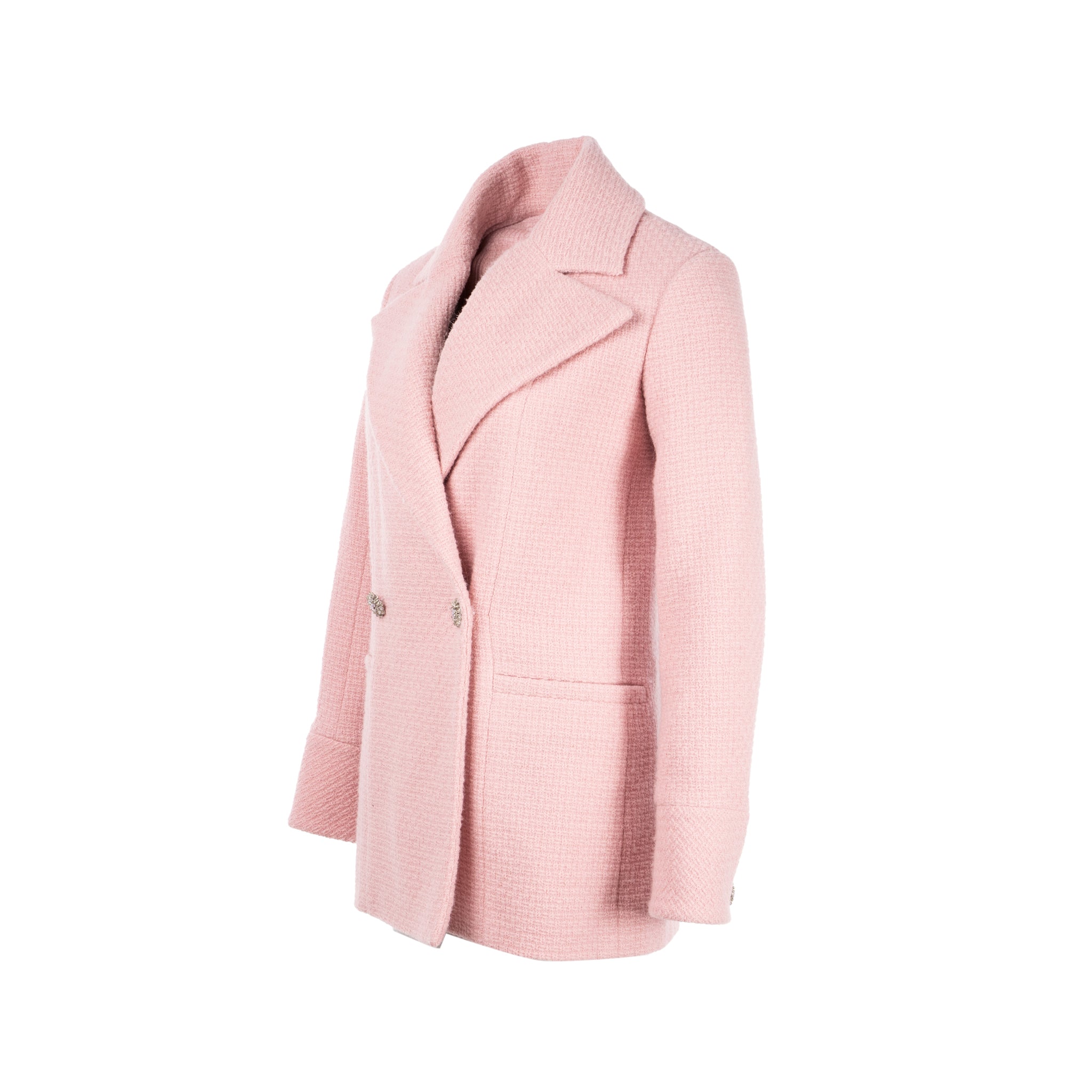 Chanel size 34 22K jacket wool light pink - Image 2