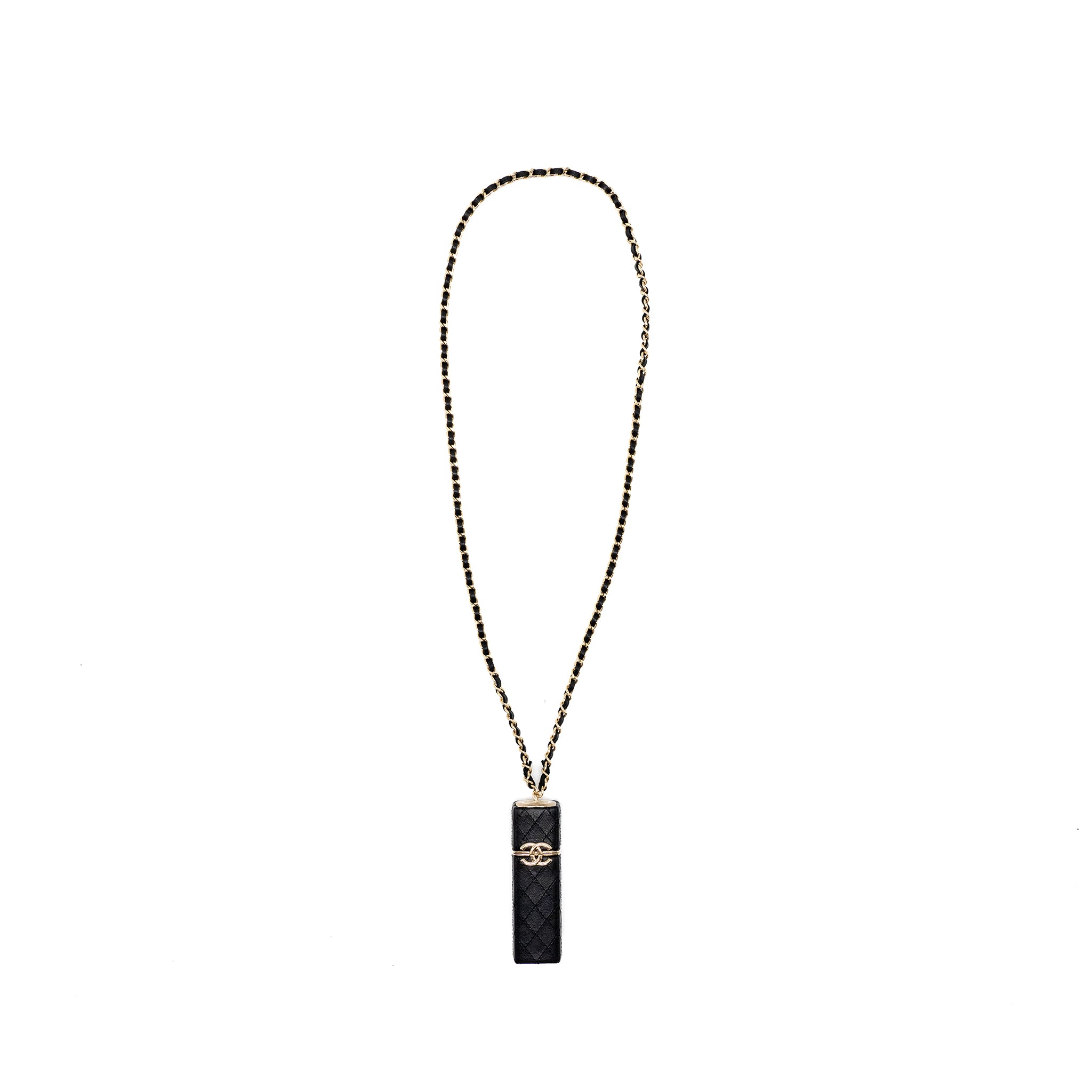 Chanel lipstick case on chain lambskin black LGHW - Image 3