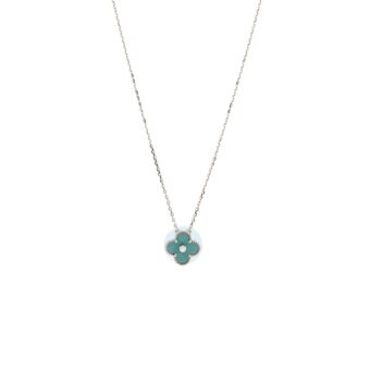 Van Cleef & Arpels 2022 Holiday Christmas Vintage Alhambra Pendant White Gold, Diamond