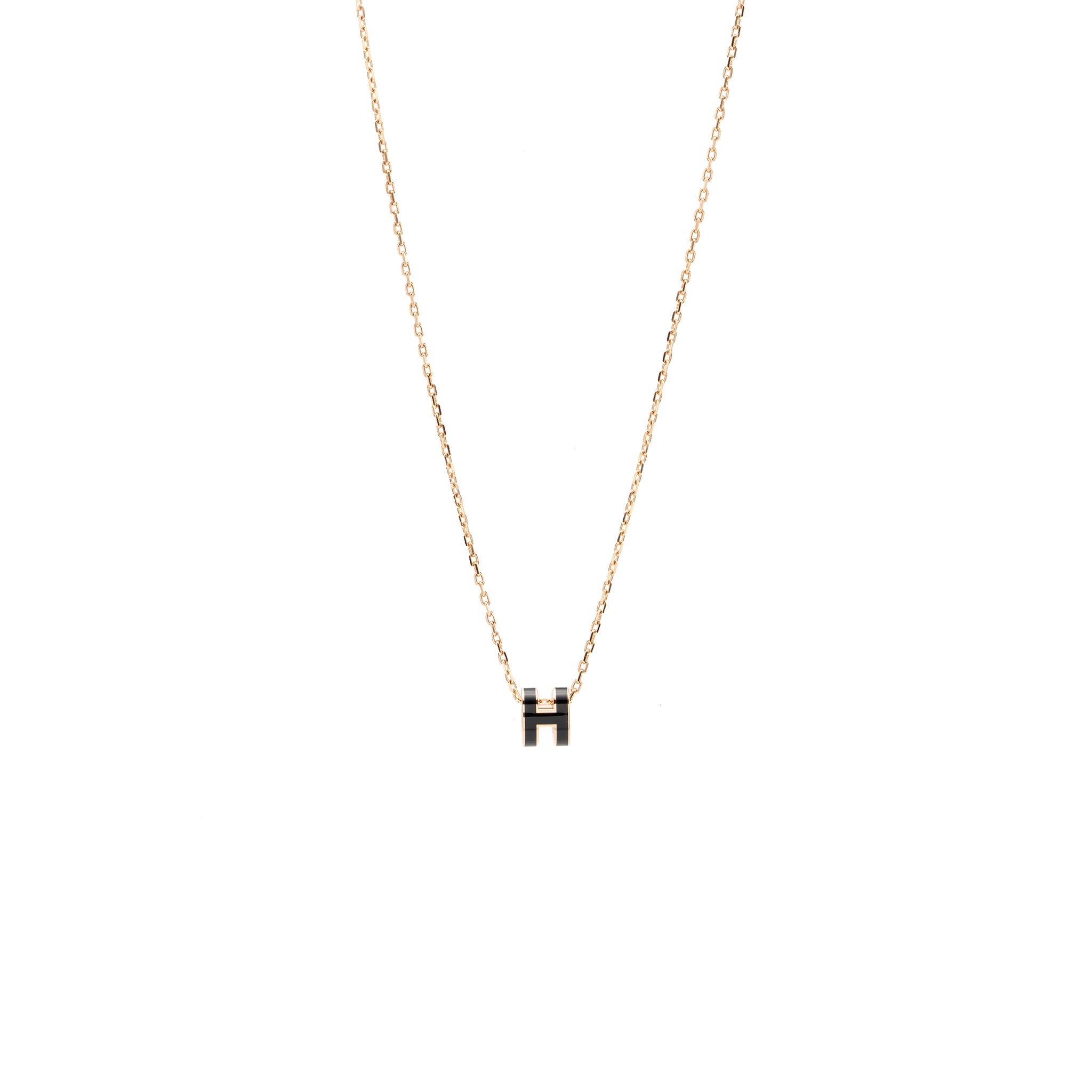 Hermes Mini Pop H Pendant BLACK RGHW