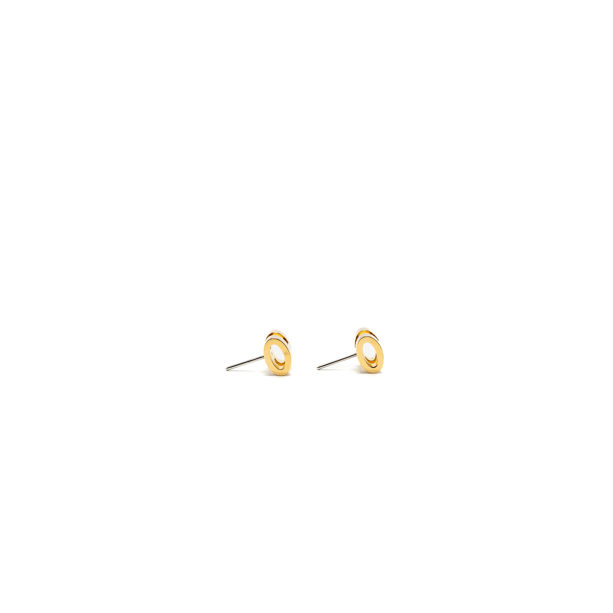 Hermes Mini Pop H Earrings Marron Glace GHW - Image 3