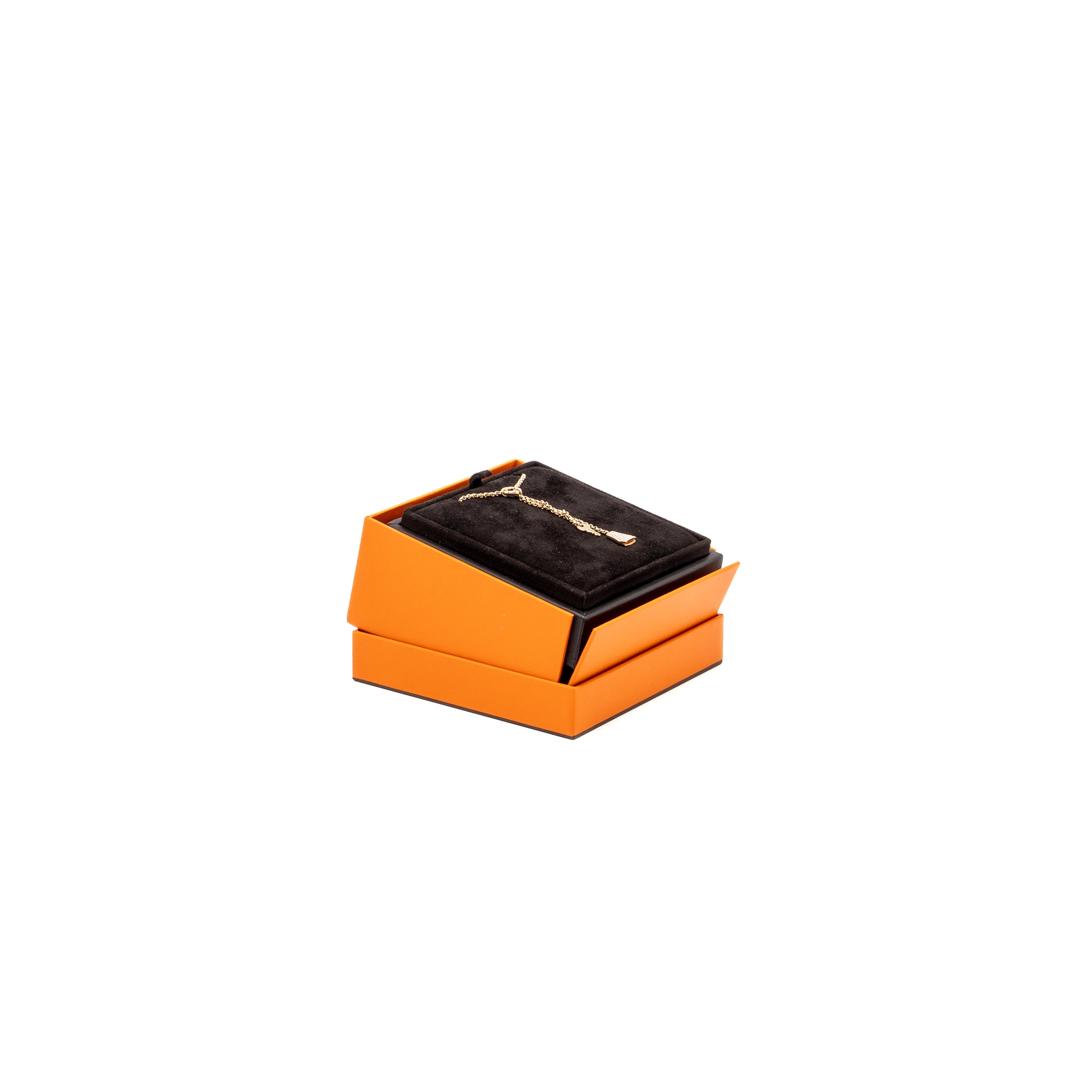 Hermes Kelly Clochette Necklace, Small Model Rose Gold, Diamonds - Image 2