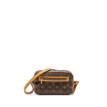 Louis Vuitton vintage cite clutch pochette monogram canvas GHW