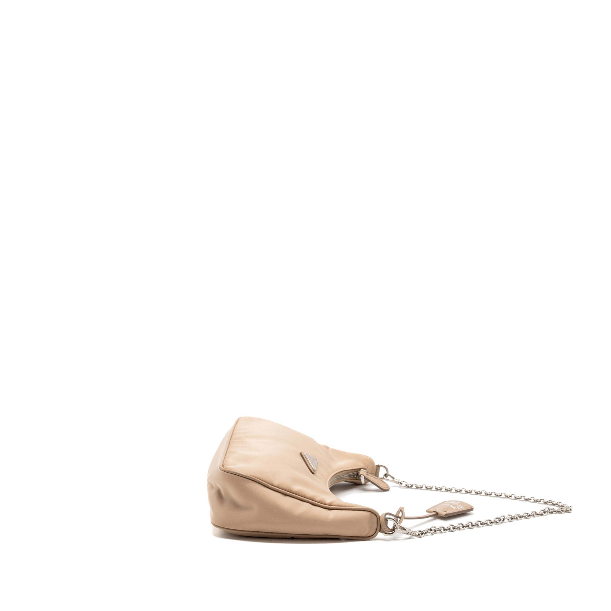 Prada Re-edition 2005 Shoulder Bag Re-Nylon Beige SHW - Image 3