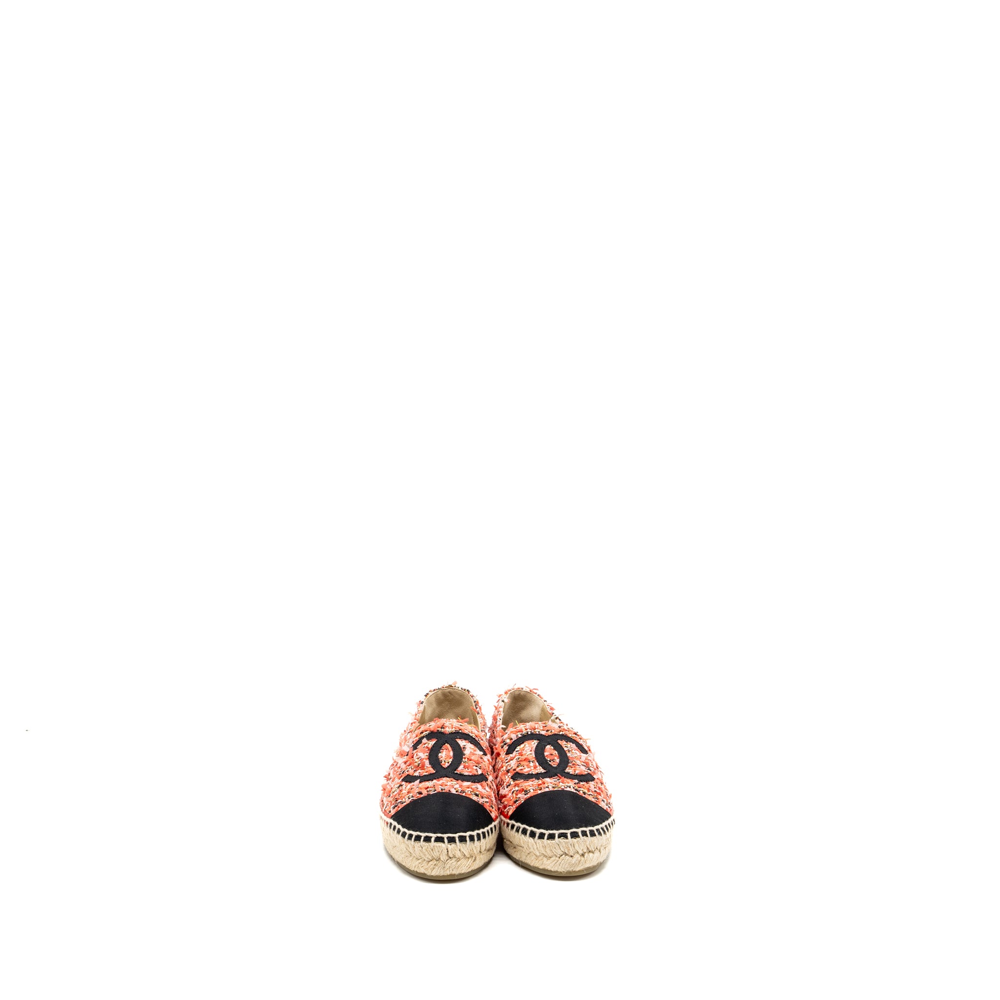 Chanel Size 35 Espadrilles tweed pink / black - Image 2