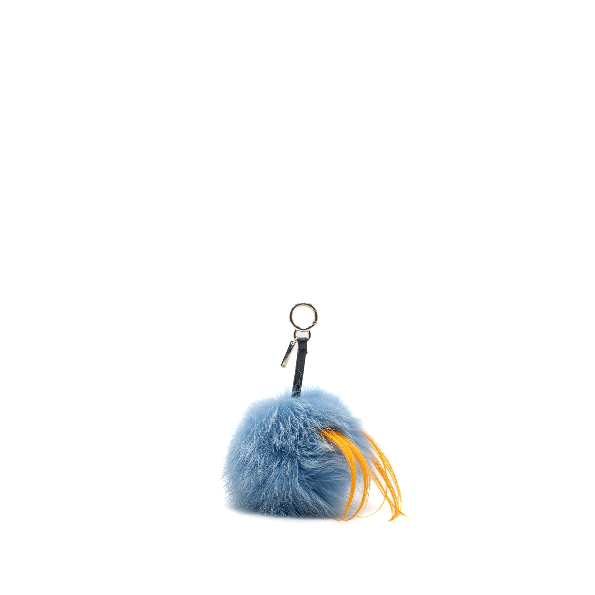 Fendi Blue / Orange Fur Bag Bugs Charm SHW - Image 2