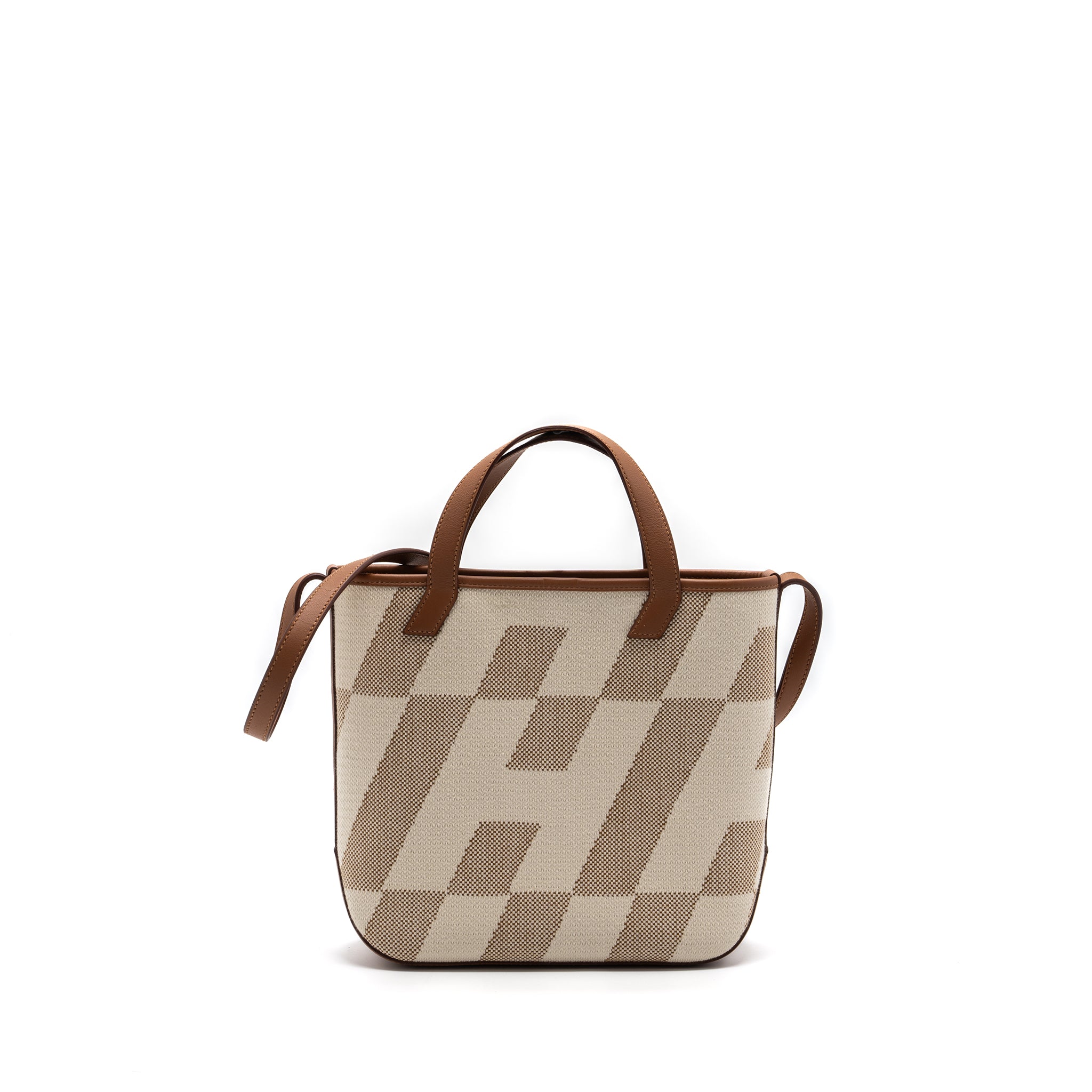 Hermes Cabas H En Biais 27 Bag Naturel/Gold Stamp Z