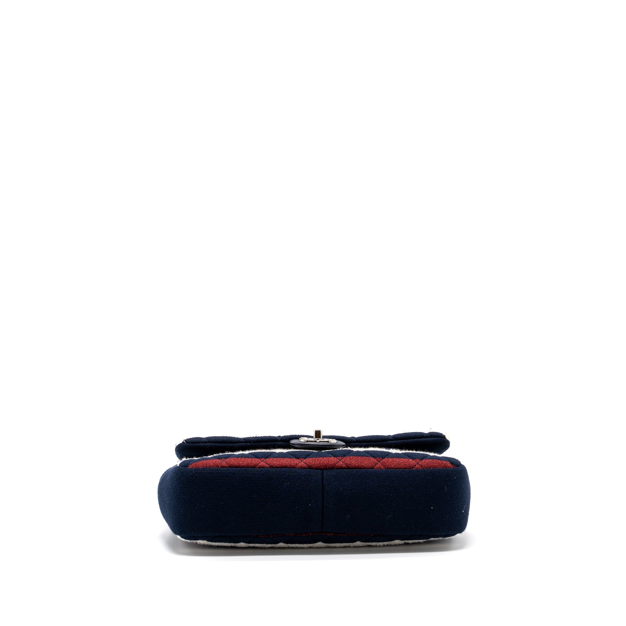 Chanel quilted flap bag fabric multicolour blue / red / white SHW - Image 6