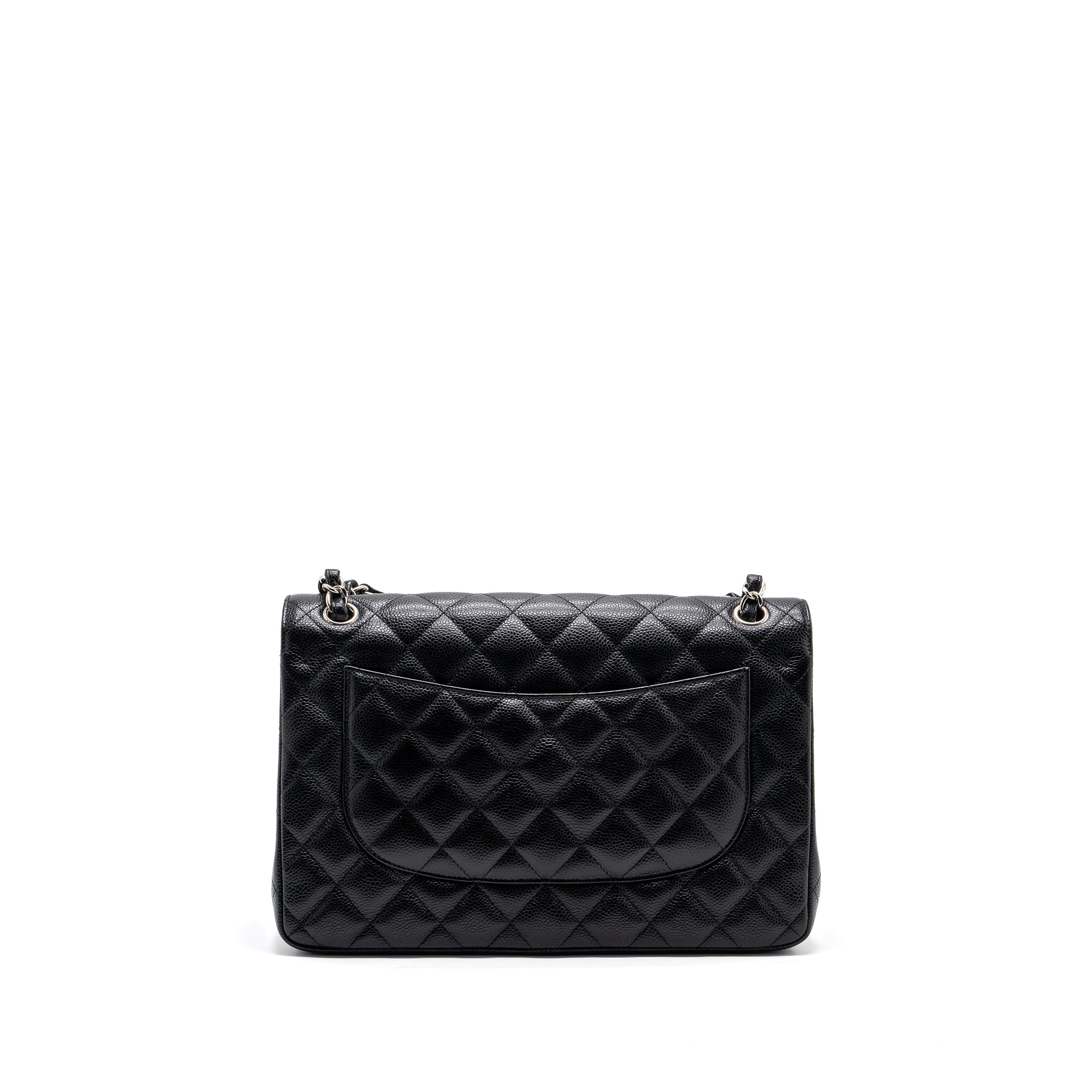 CHANEL JUMBO CLASSIC DOUBLE FLAP Caviar BLACK SHW - Image 4
