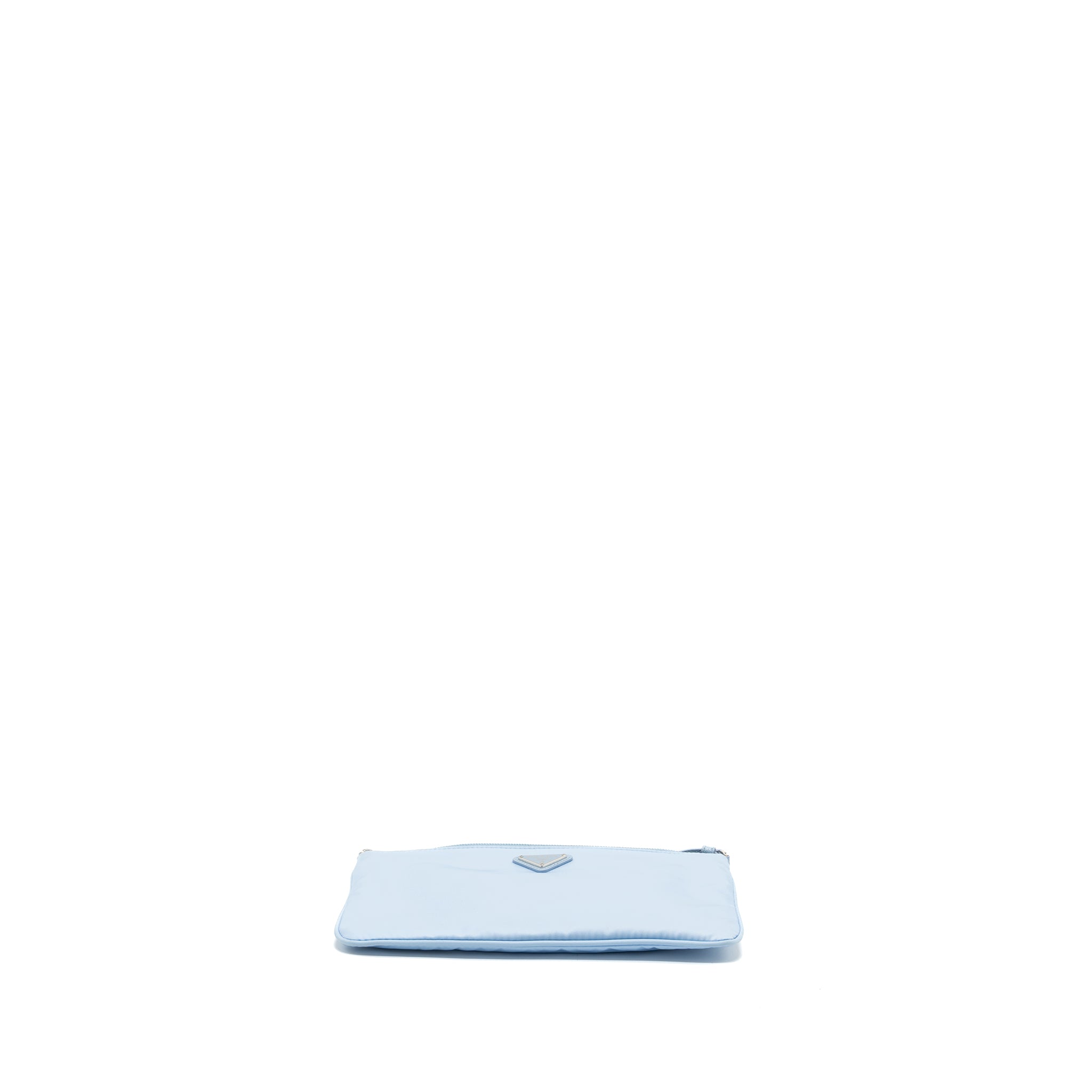 Prada Re-Nylon zip shoulder bag light blue SHW - Image 5