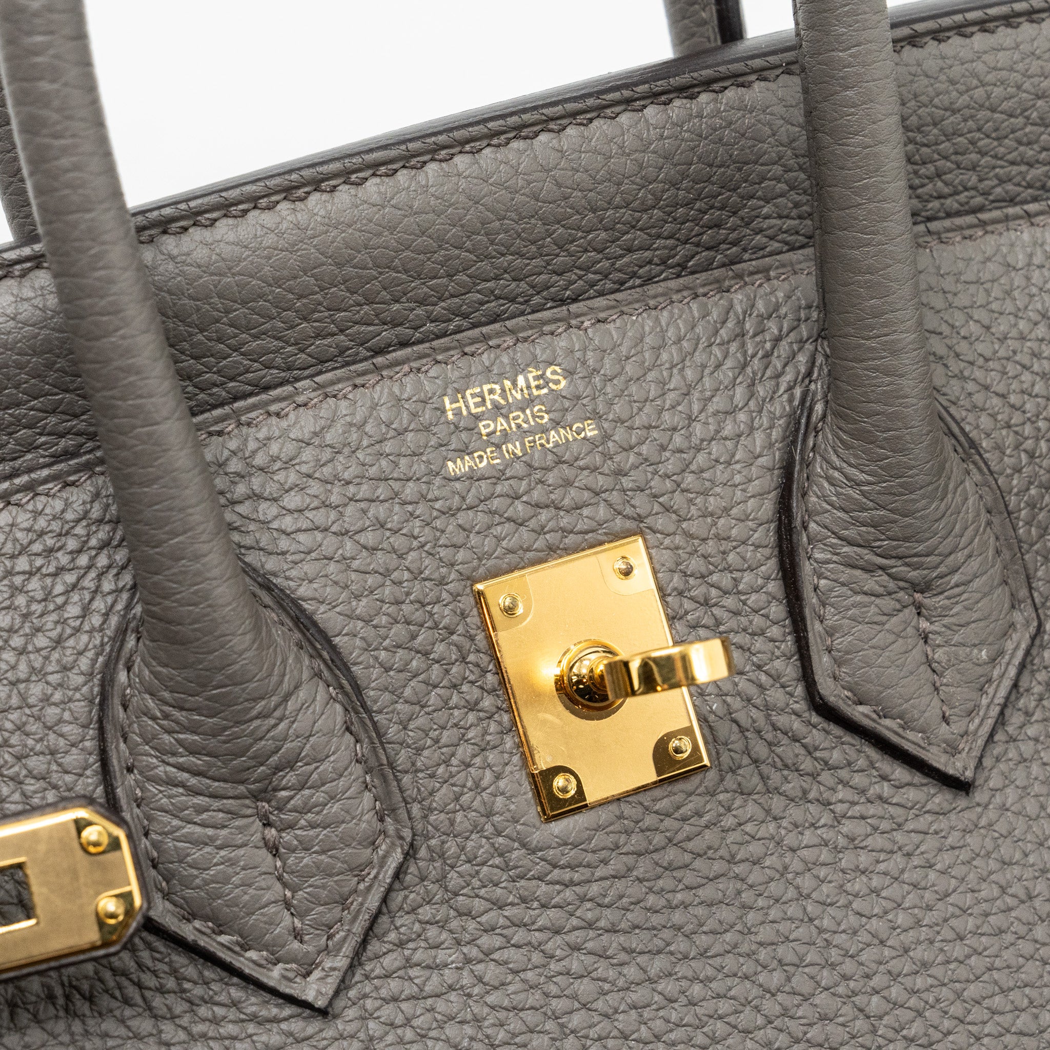 Hermes birkin25 togo gris etain GHW stamp U - Image 13