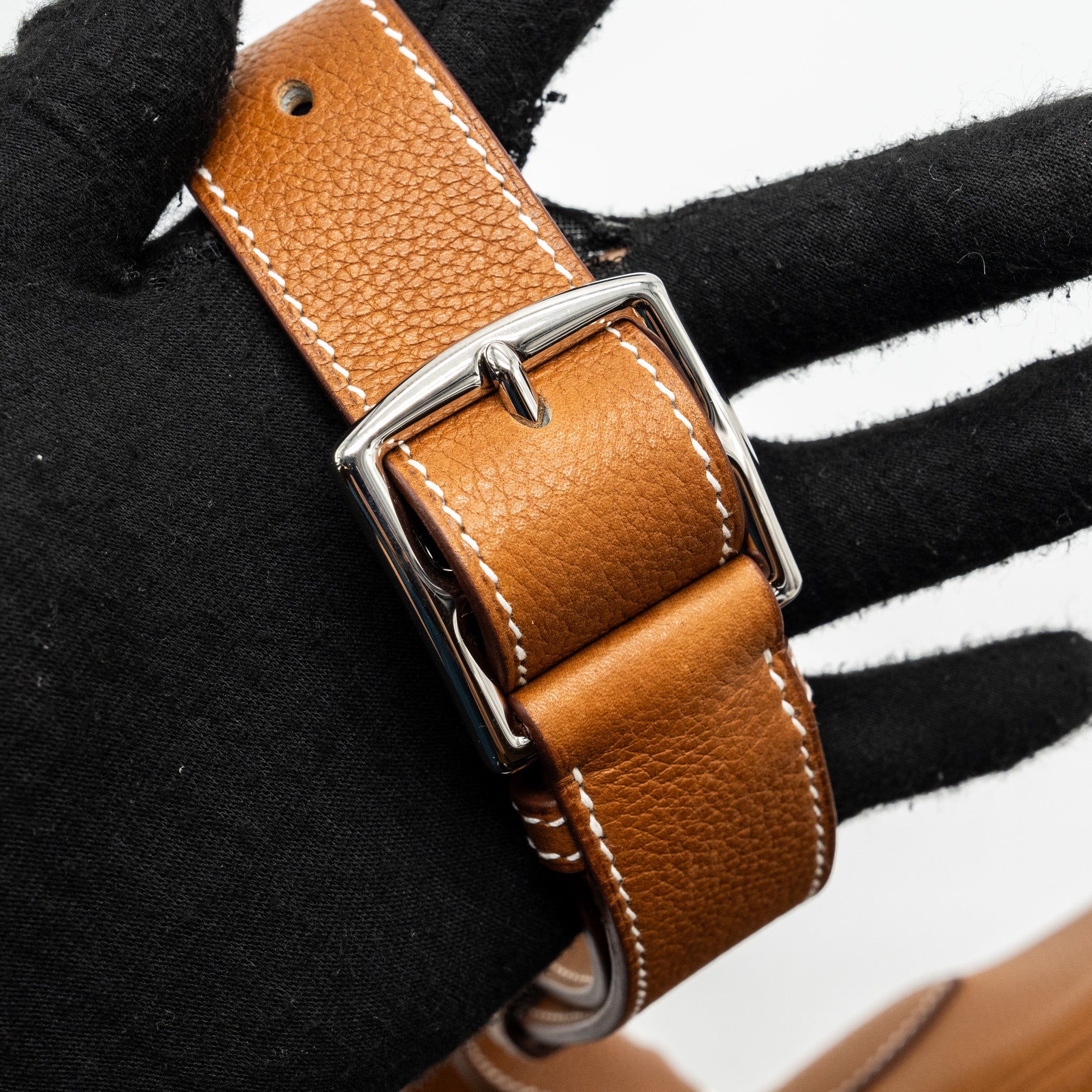 Hermes Kelly Messanger PM bag Barenia Faubourg leather 34 Fauve SHW Stamp B - Image 15