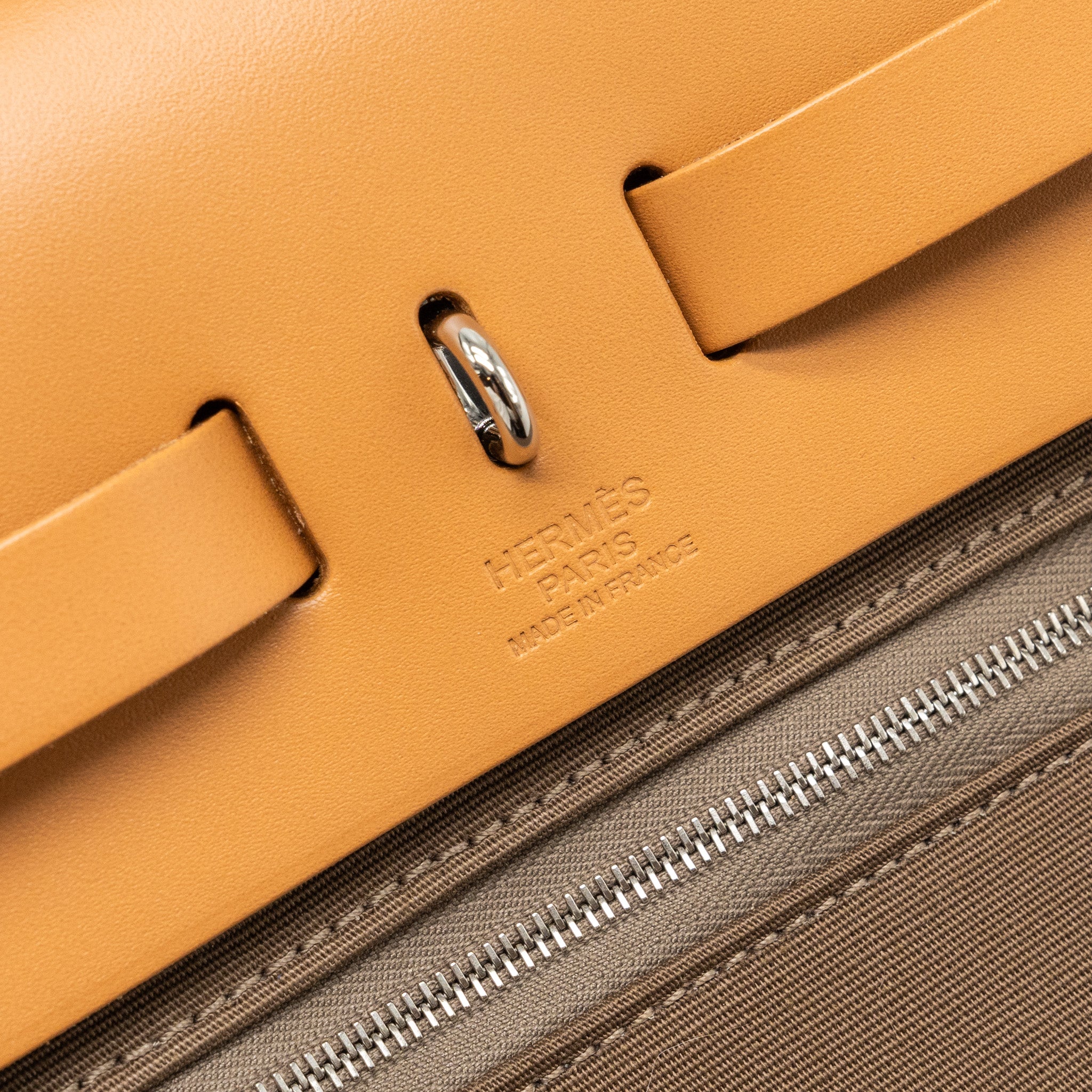 Hermes herbag 31 zip bag canvas/vache hunter natural SHW Stamp Z - Image 11