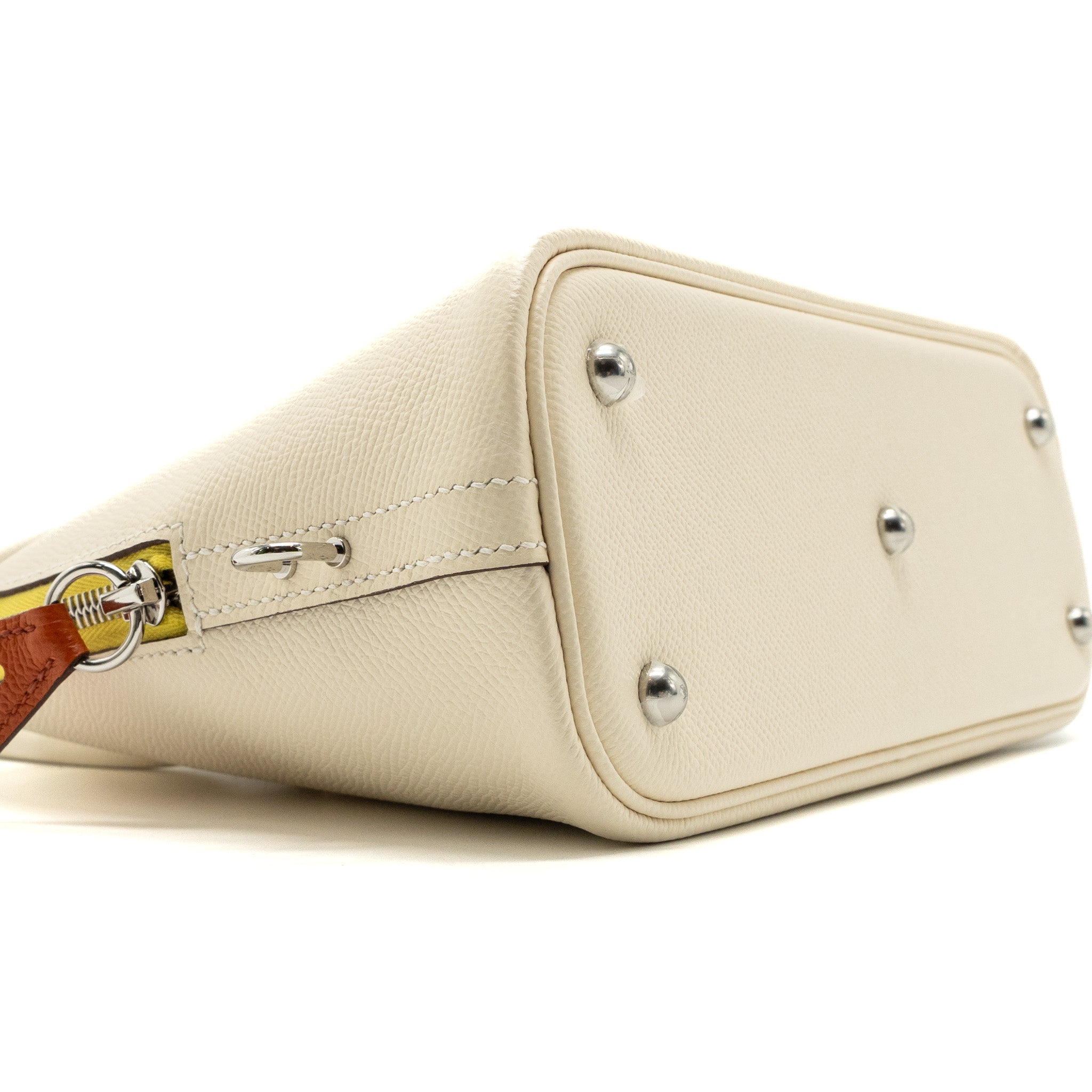 Hermes Bolide 1923 25 Epsom Nata/Terre Battue/Jaune Citron SHW Stamp U - Image 6