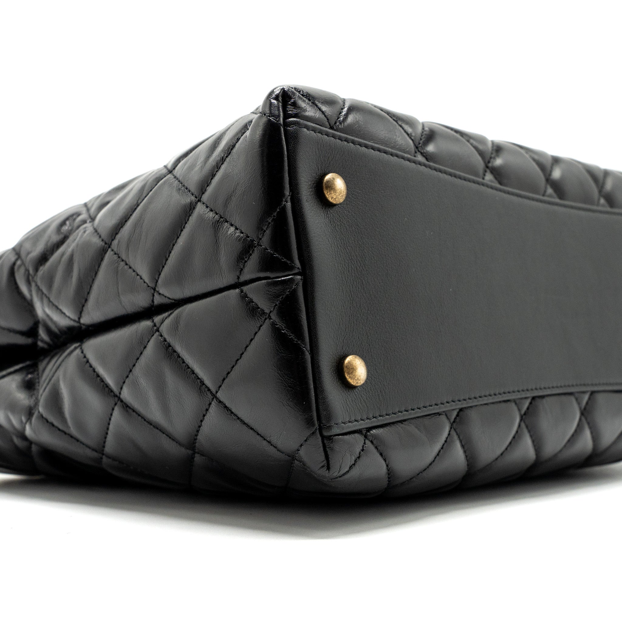 Chanel Large Tote Bag Calfskin Black Brushed GHW - Image 6