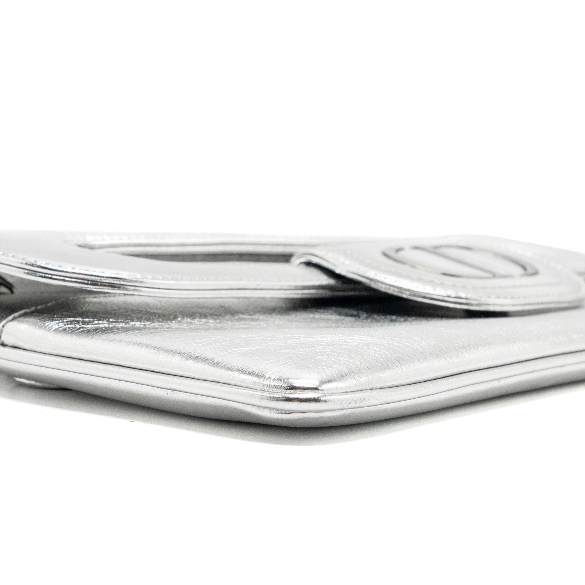Dior Diordouble Clutch With Chains Calfskin Argent Black Hardware - Image 6