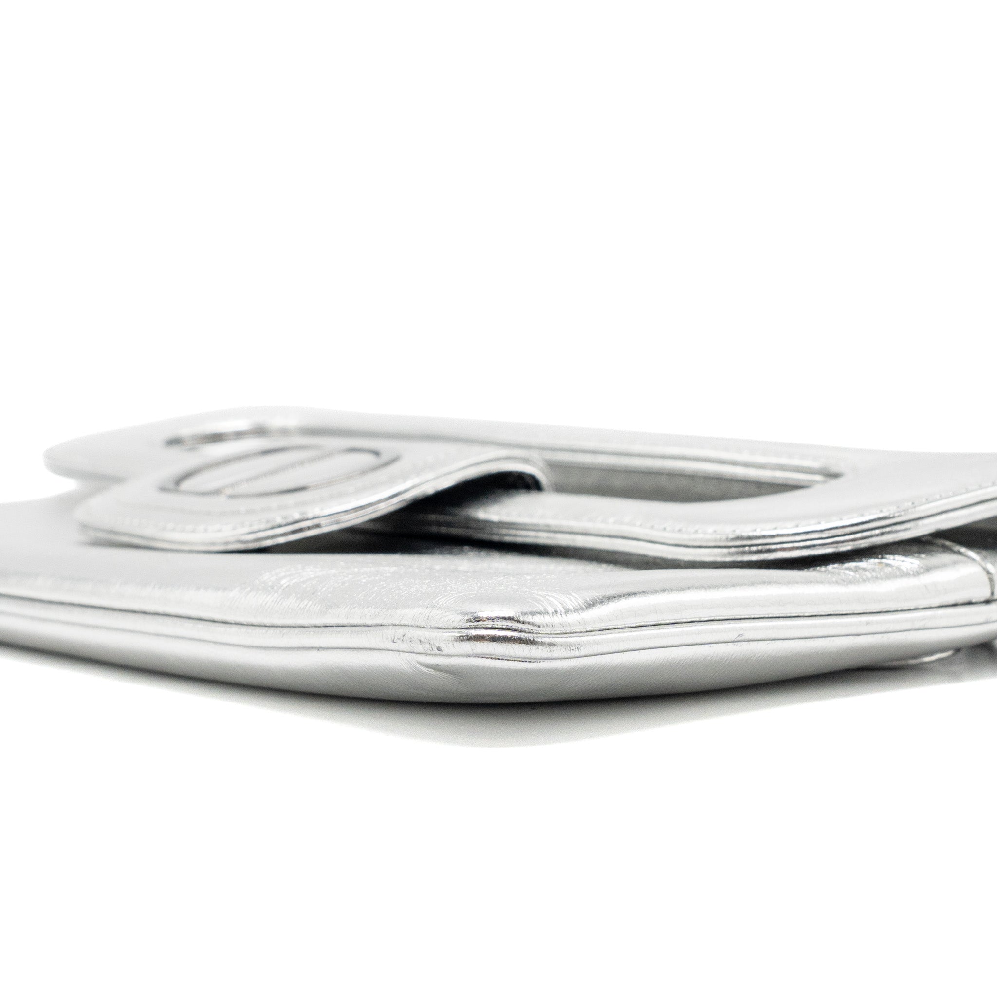 Dior Diordouble Clutch With Chains Calfskin Argent Black Hardware - Image 7