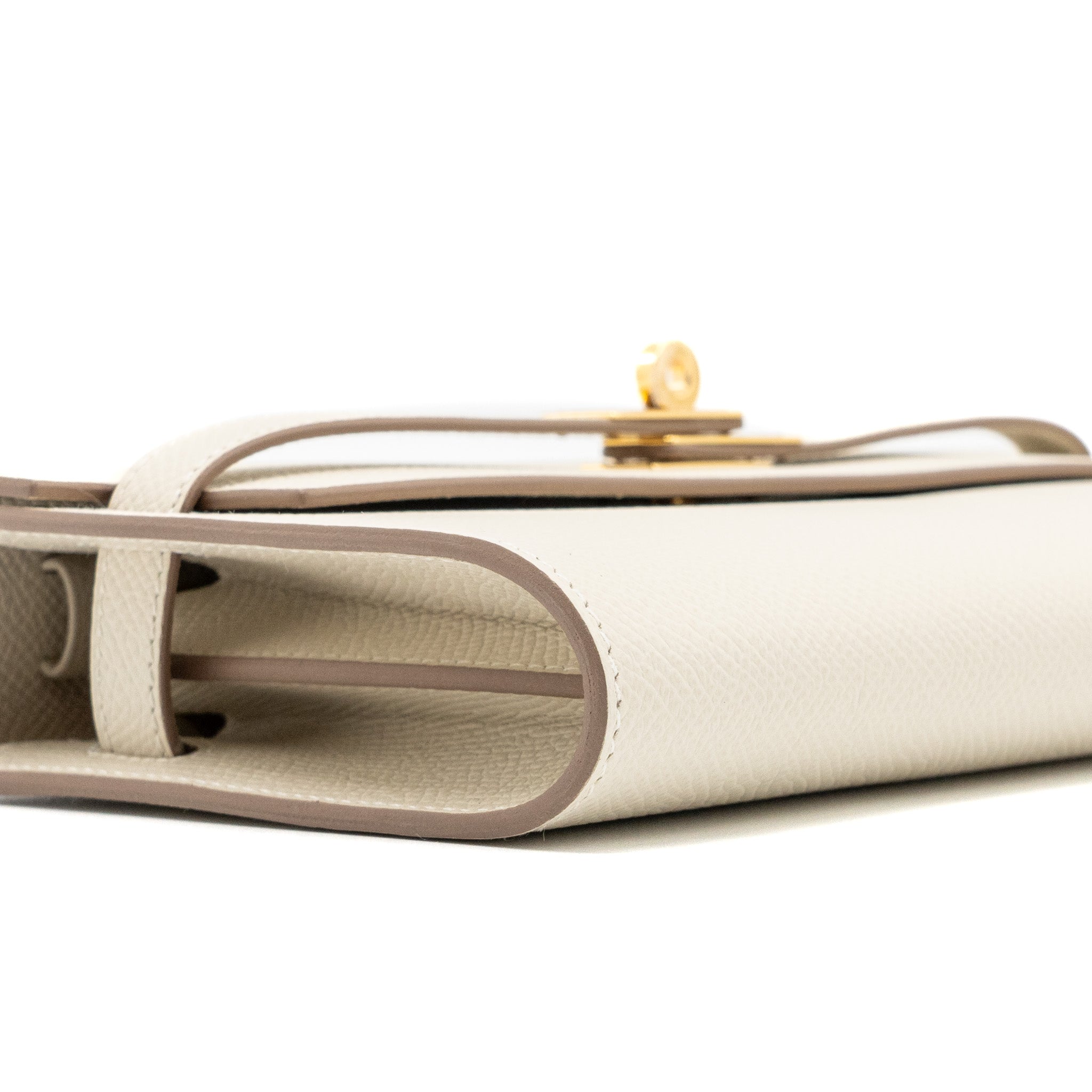 Hermes classic Kelly to go epsom craie GHW stamp B - Image 8
