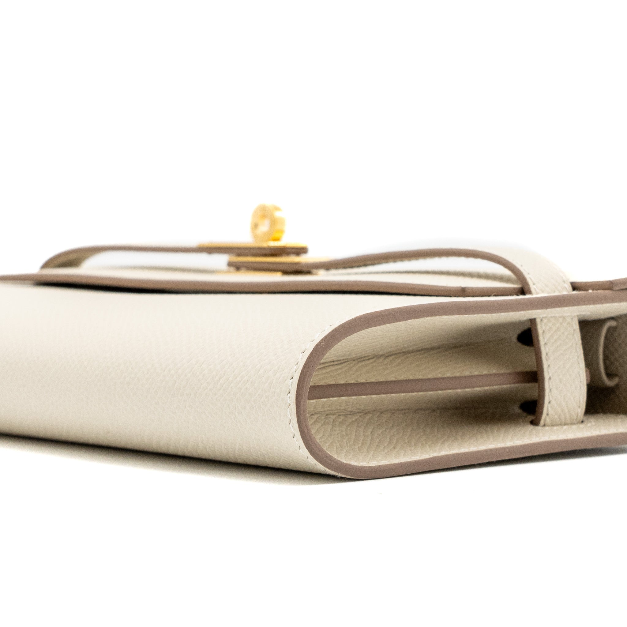 Hermes classic Kelly to go epsom craie GHW stamp B - Image 7