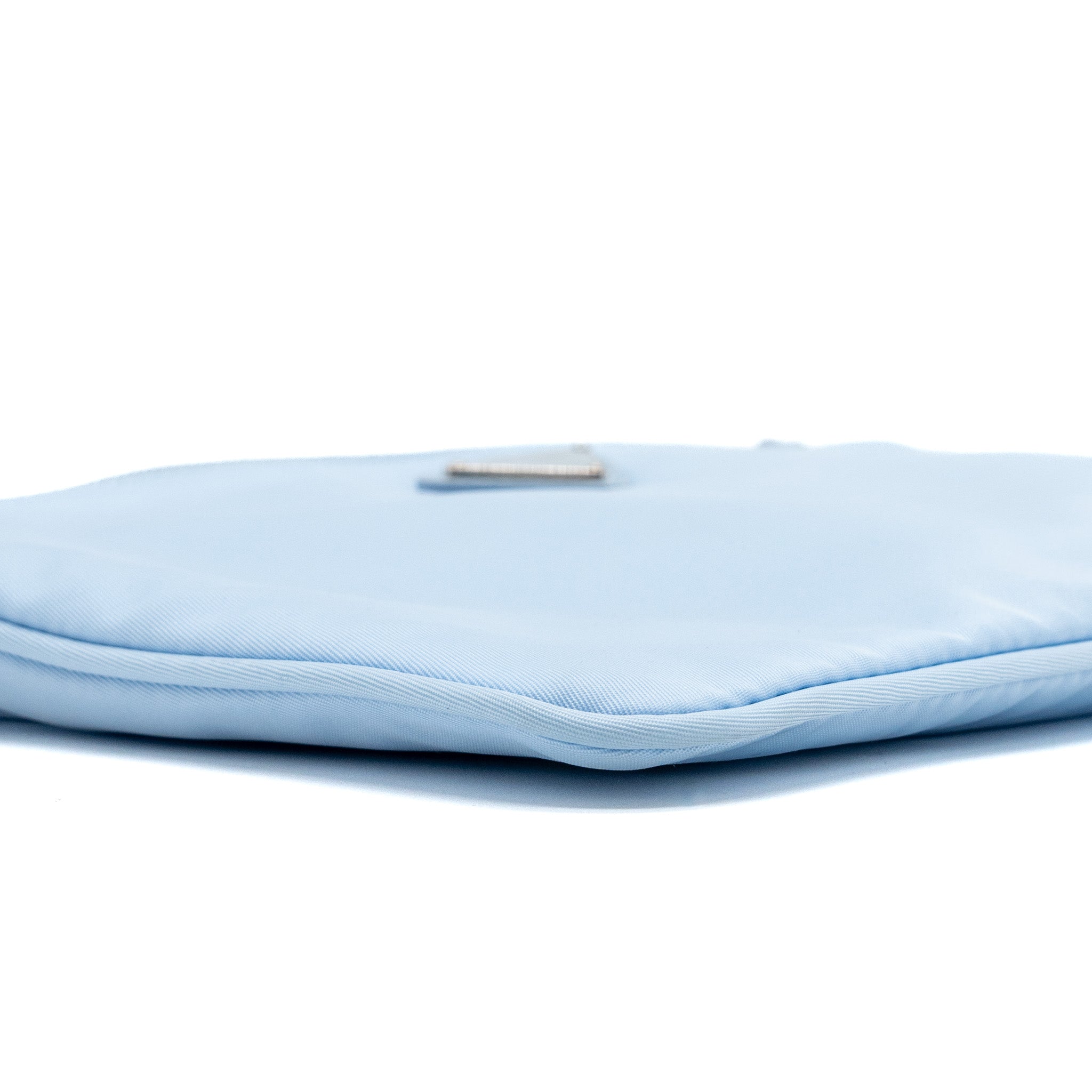 Prada Re-Nylon zip shoulder bag light blue SHW - Image 6