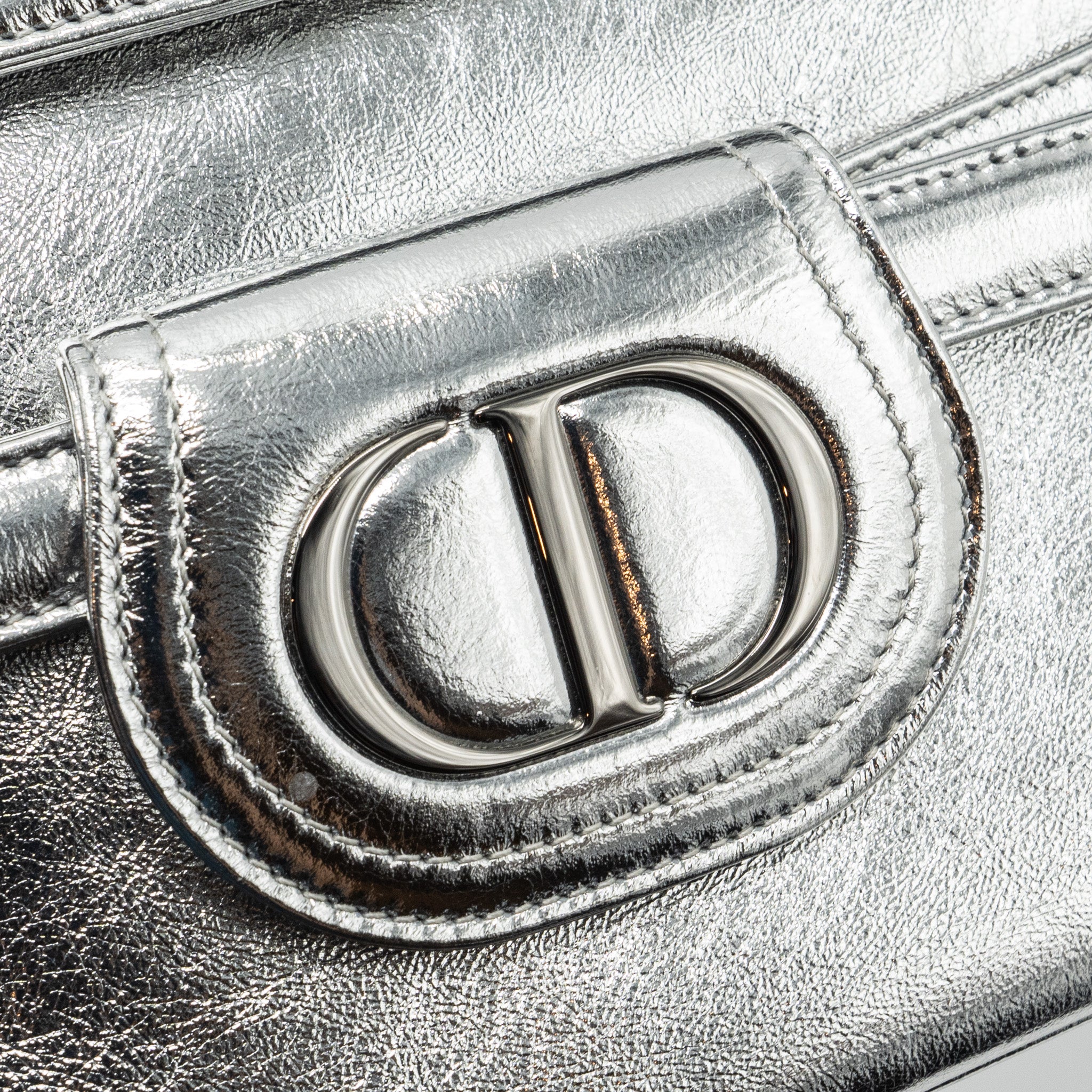 Dior Diordouble Clutch With Chains Calfskin Argent Black Hardware - Image 8