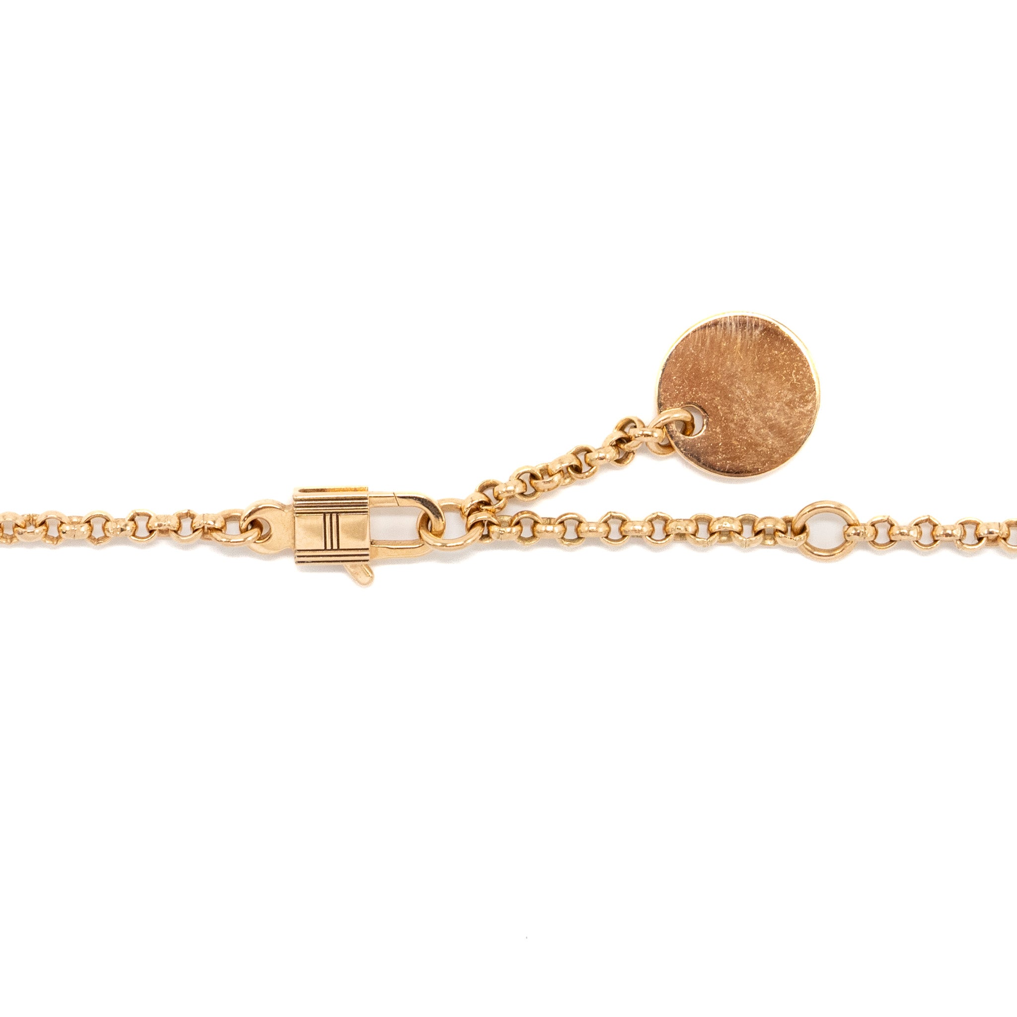 Hermes Kelly Clochette Necklace, Small Model Rose Gold, Diamonds - Image 4