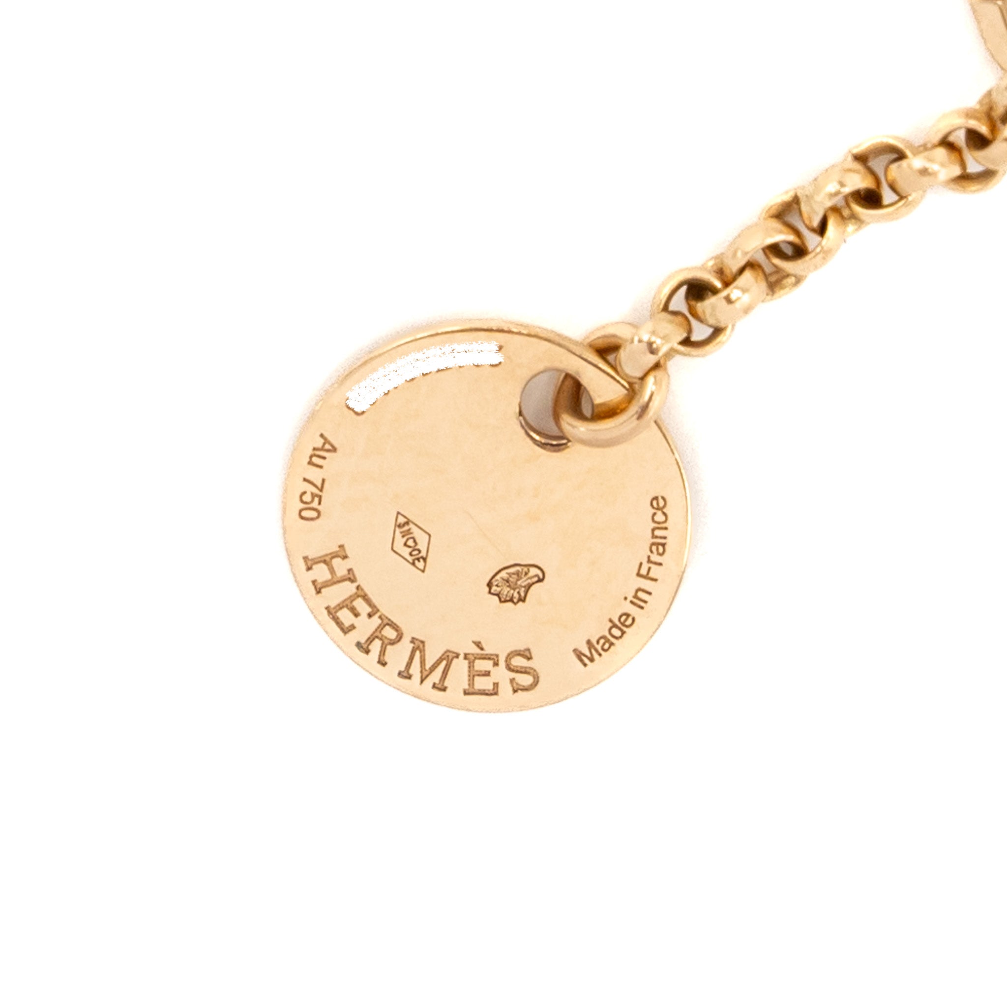Hermes Kelly Clochette Necklace, Small Model Rose Gold, Diamonds - Image 6