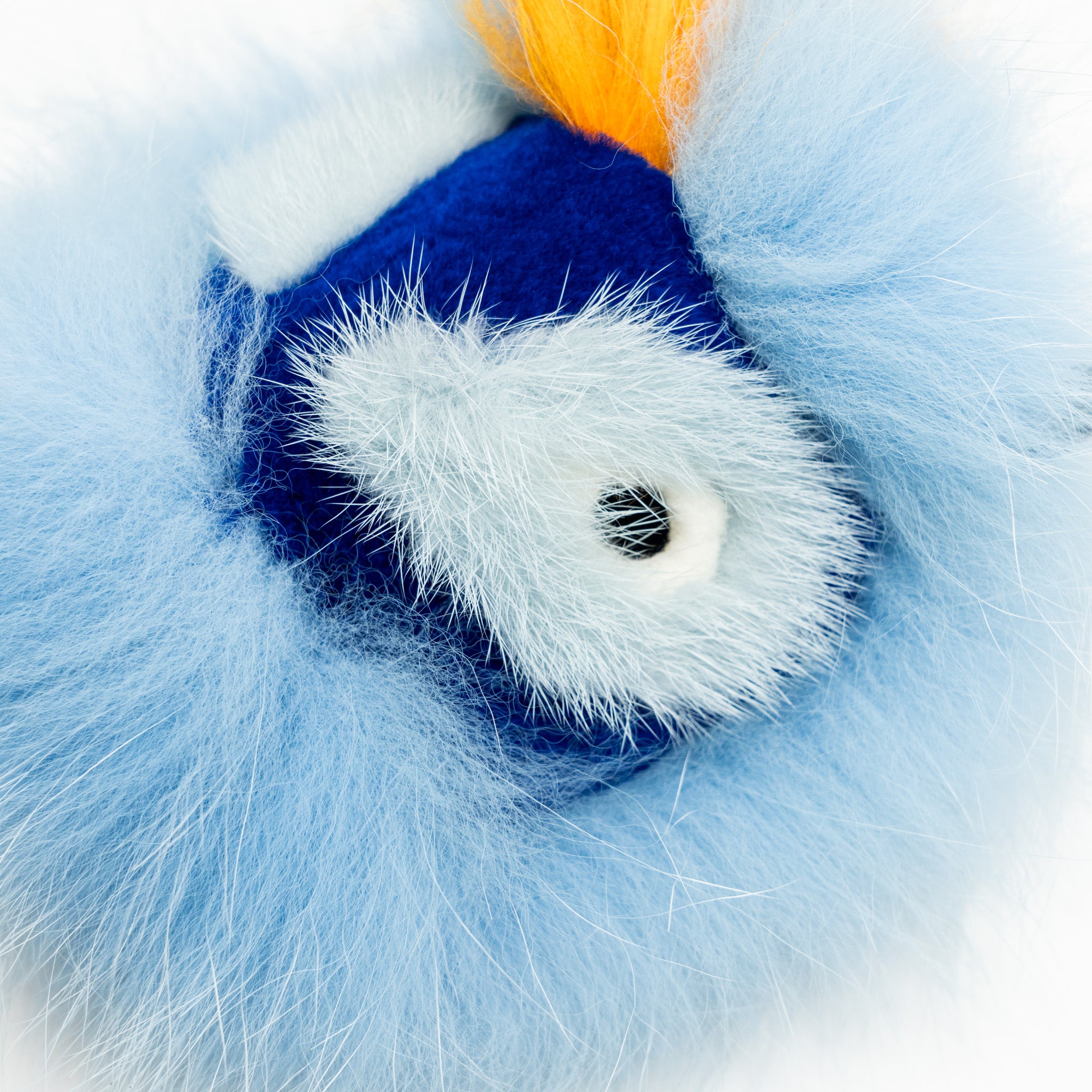 Fendi Blue / Orange Fur Bag Bugs Charm SHW - Image 4