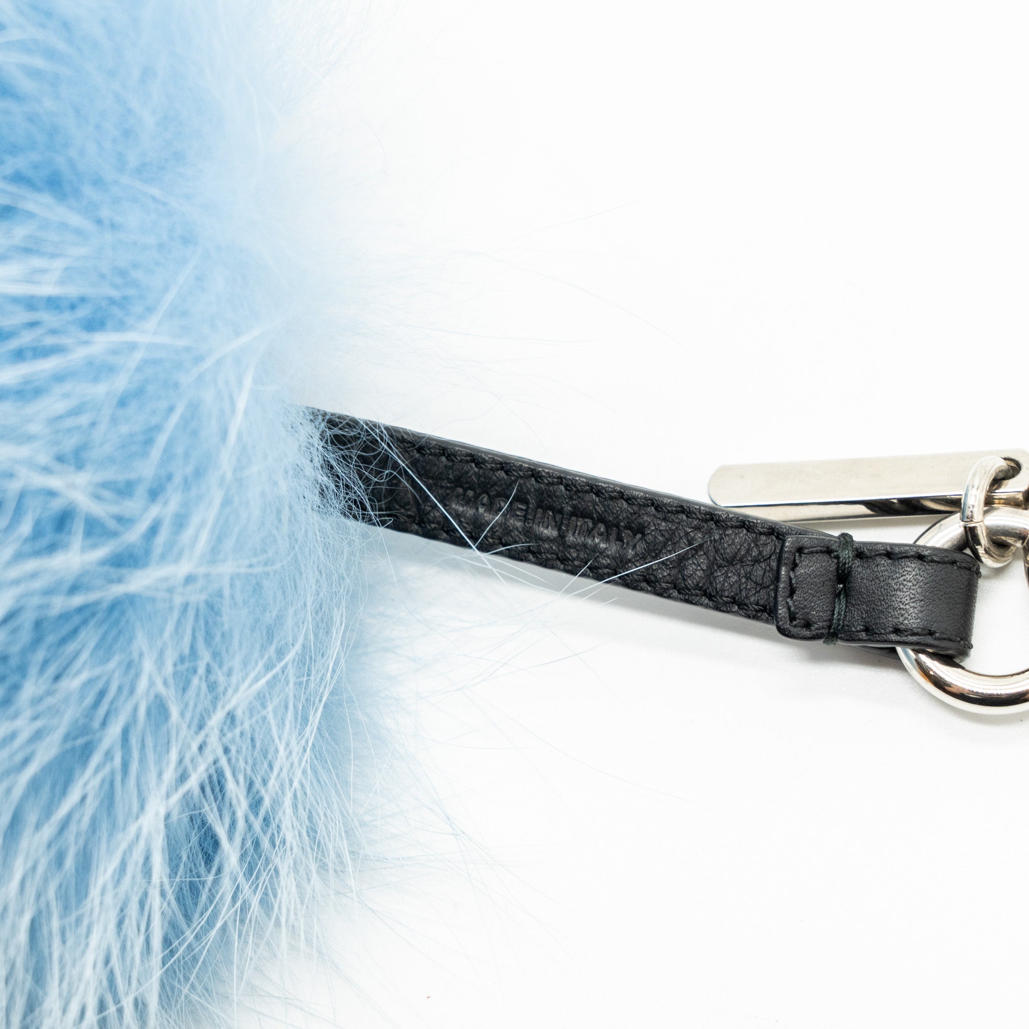 Fendi Blue / Orange Fur Bag Bugs Charm SHW - Image 5