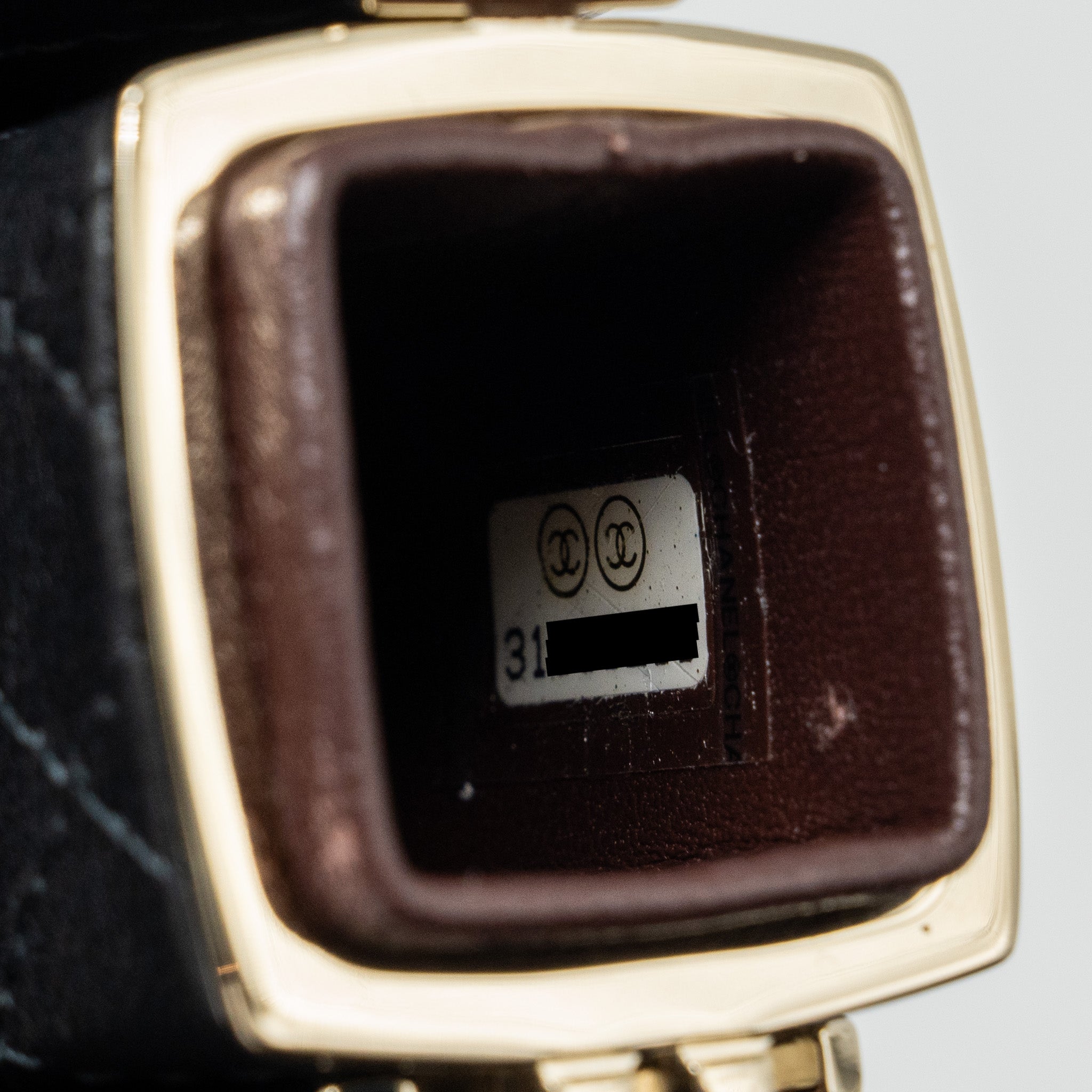 Chanel lipstick case on chain lambskin black LGHW - Image 10