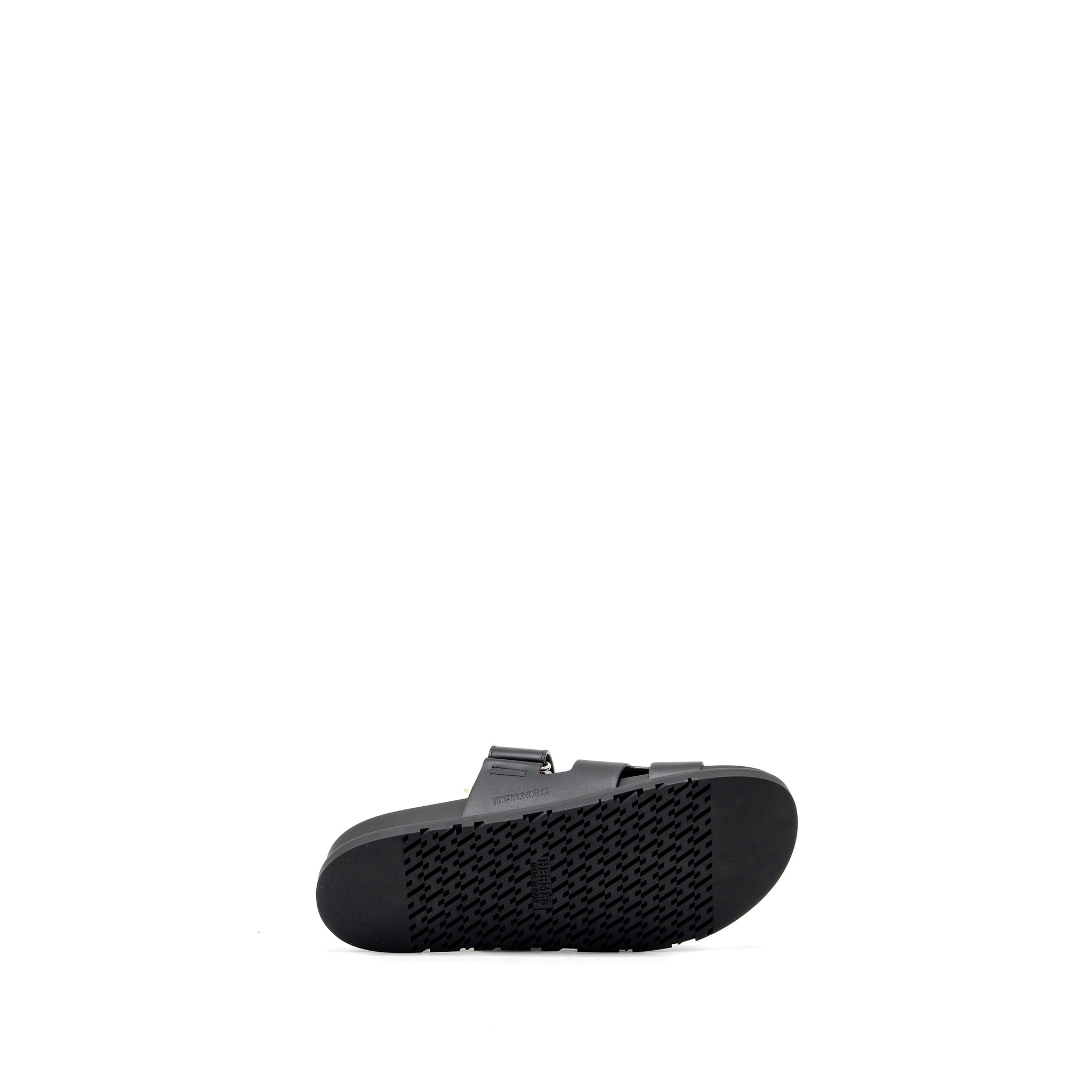 Hermes size 41 Men's chypre sandals black SHW - Image 5