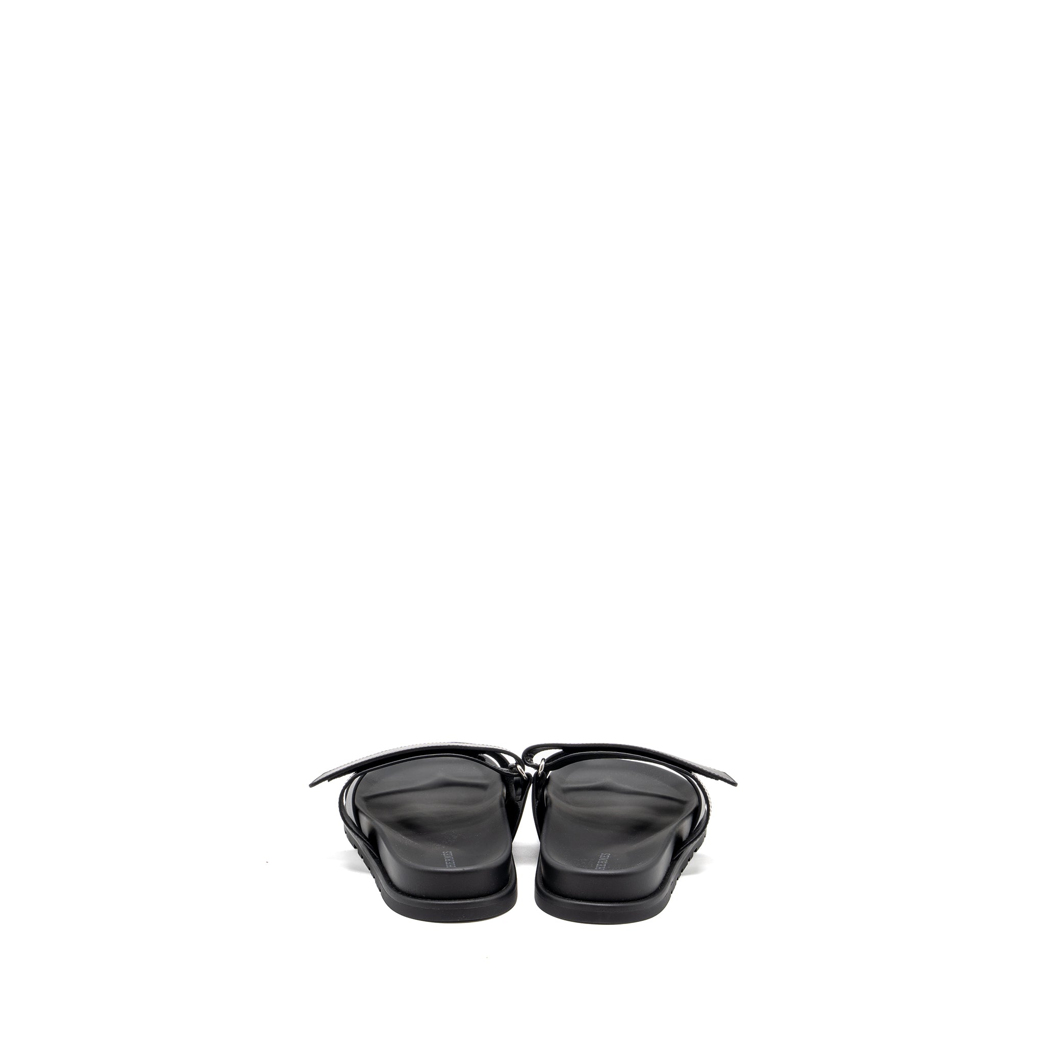 Hermes size 41 Men's chypre sandals black SHW - Image 2
