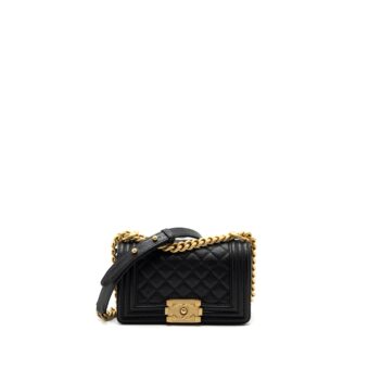Chanel Small Boy Bag Caviar Black GHW