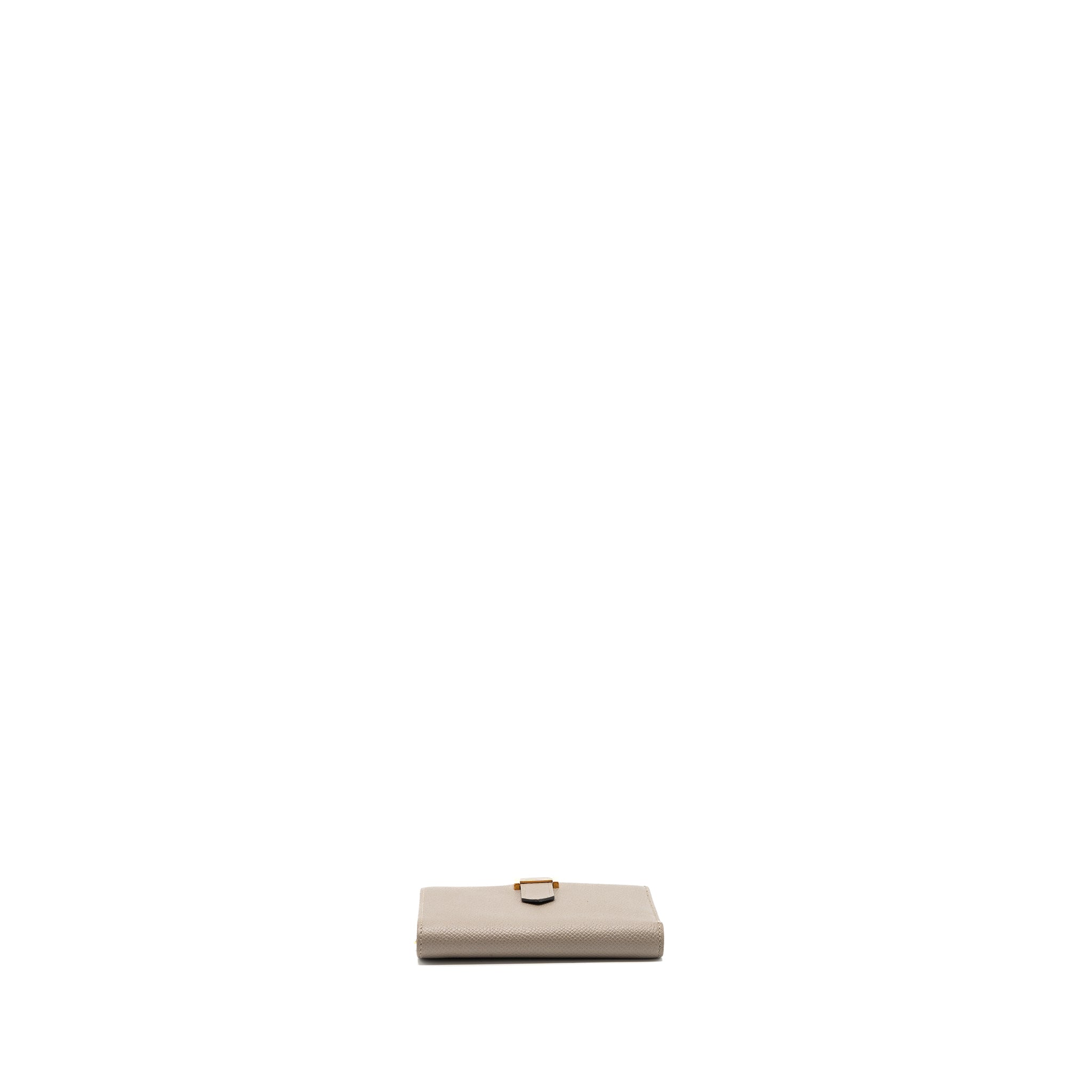 Hermes Bearn Compact Wallet Epsom Gris Asphal GHW Stamp C - Image 5