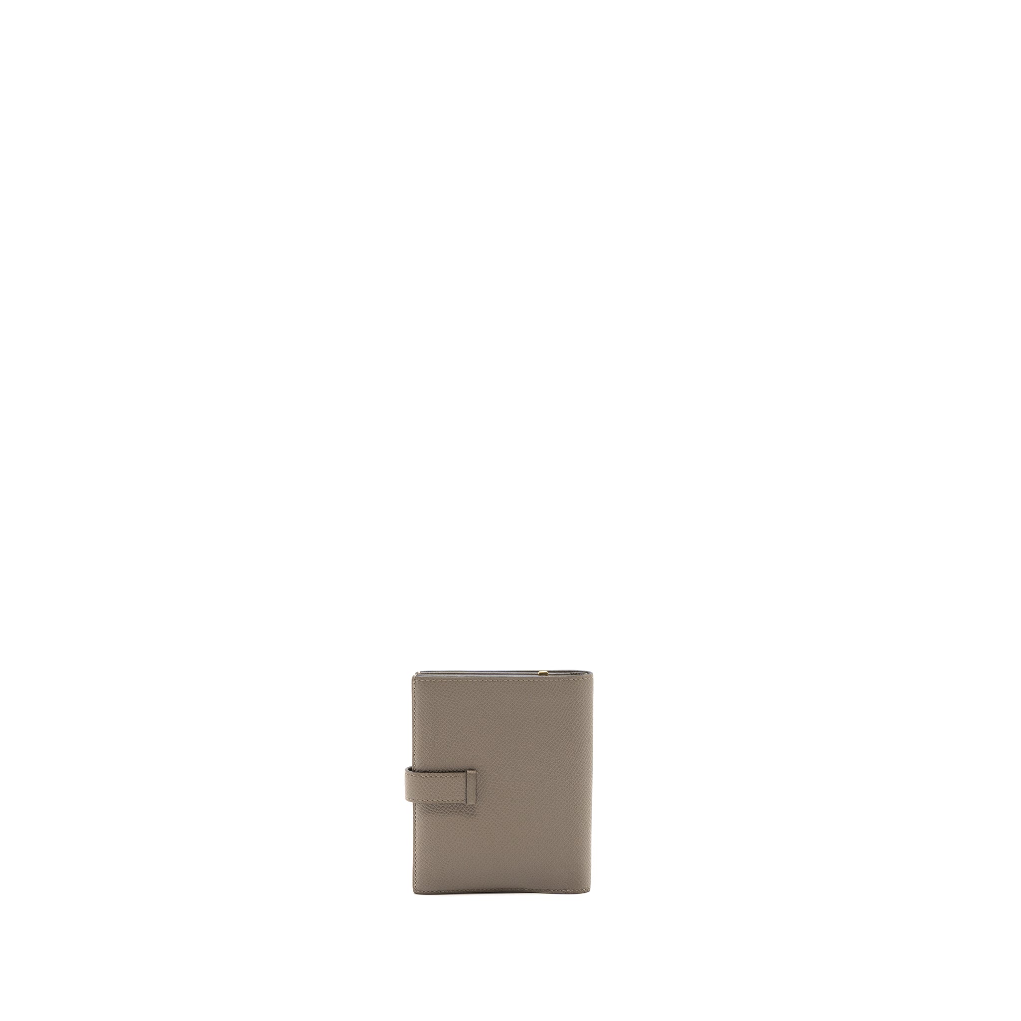 Hermes Bearn Compact Wallet Epsom Gris Asphal GHW Stamp C - Image 2