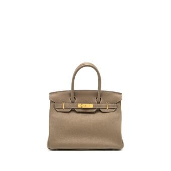 Hermes Birkin 30 Togo Etoupe GHW Stamp X