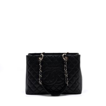 Chanel grand shopping tote bag caviar black SHW