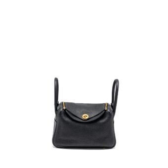 Hermes Lindy 26 Clemence Black GHW Stamp D