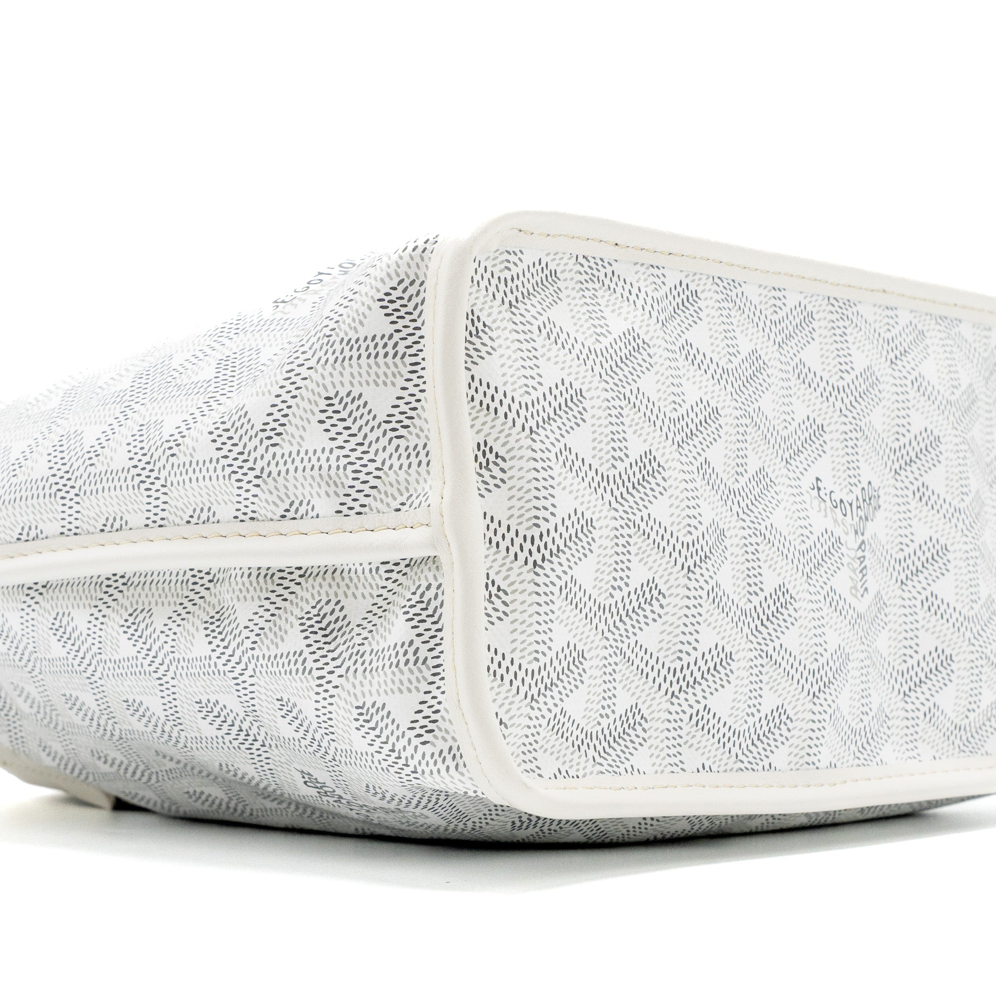 Goyard mini Anjou tote bag goyardine canvas white SHW - Image 6
