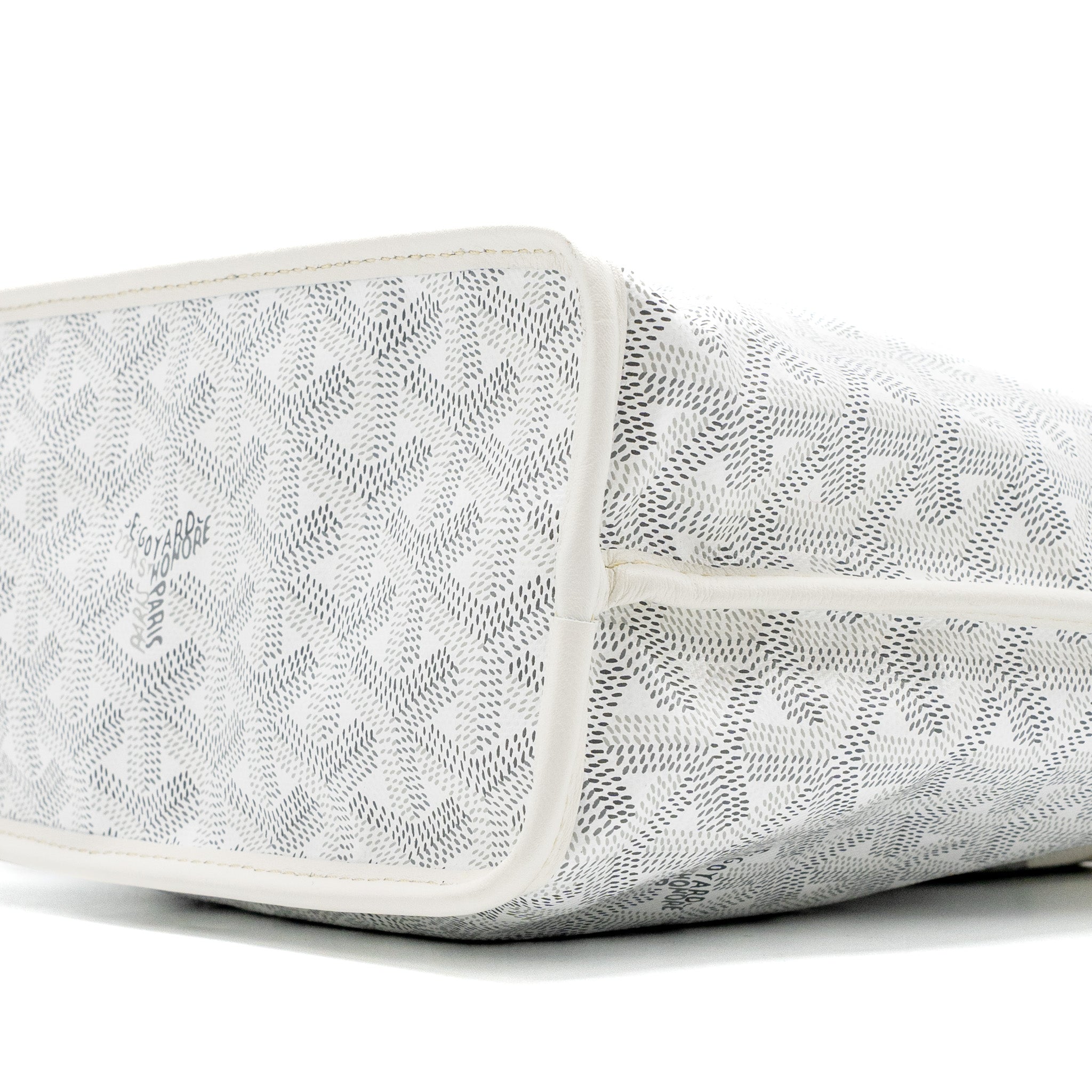 Goyard mini Anjou tote bag goyardine canvas white SHW - Image 7