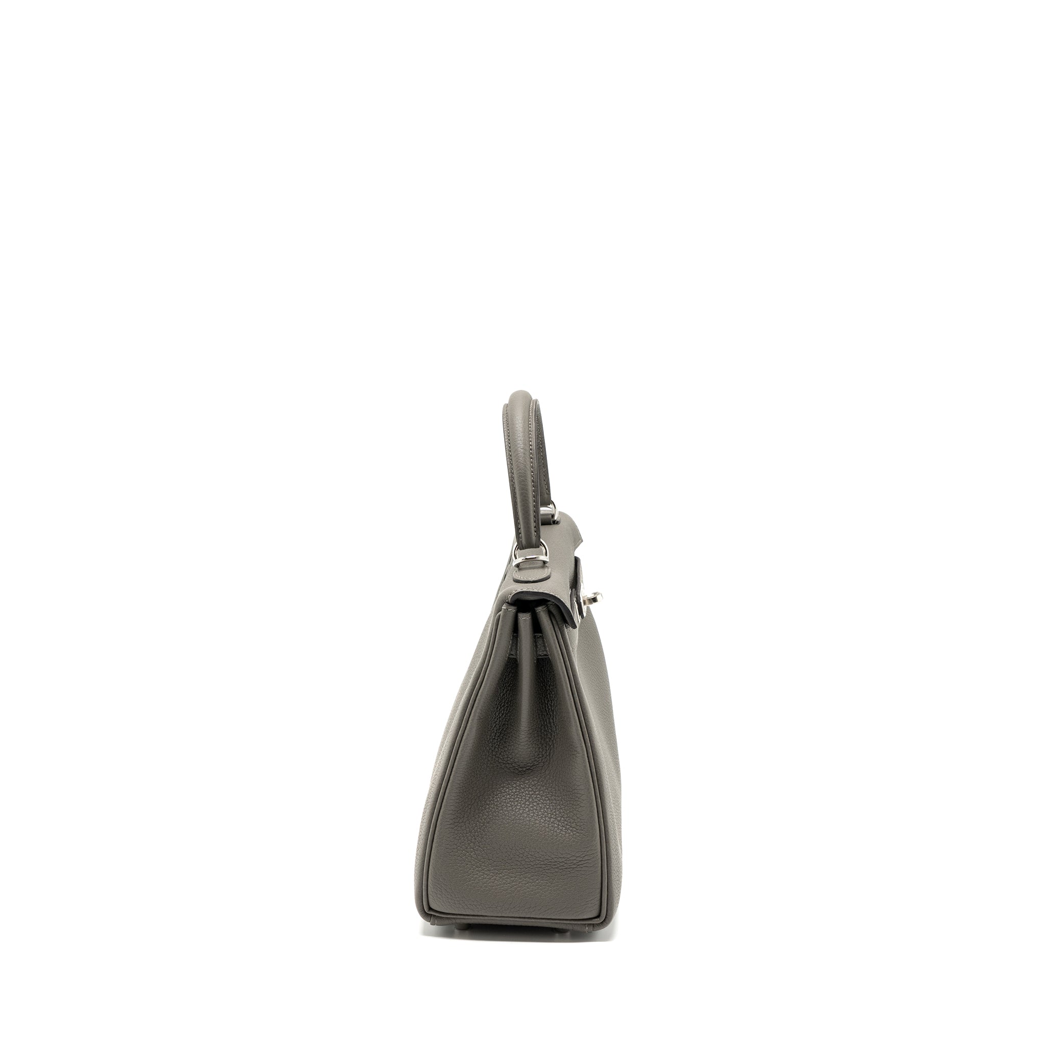 Hermes Kelly 25 Togo Gris Meyer SHW Stamp B - Image 2