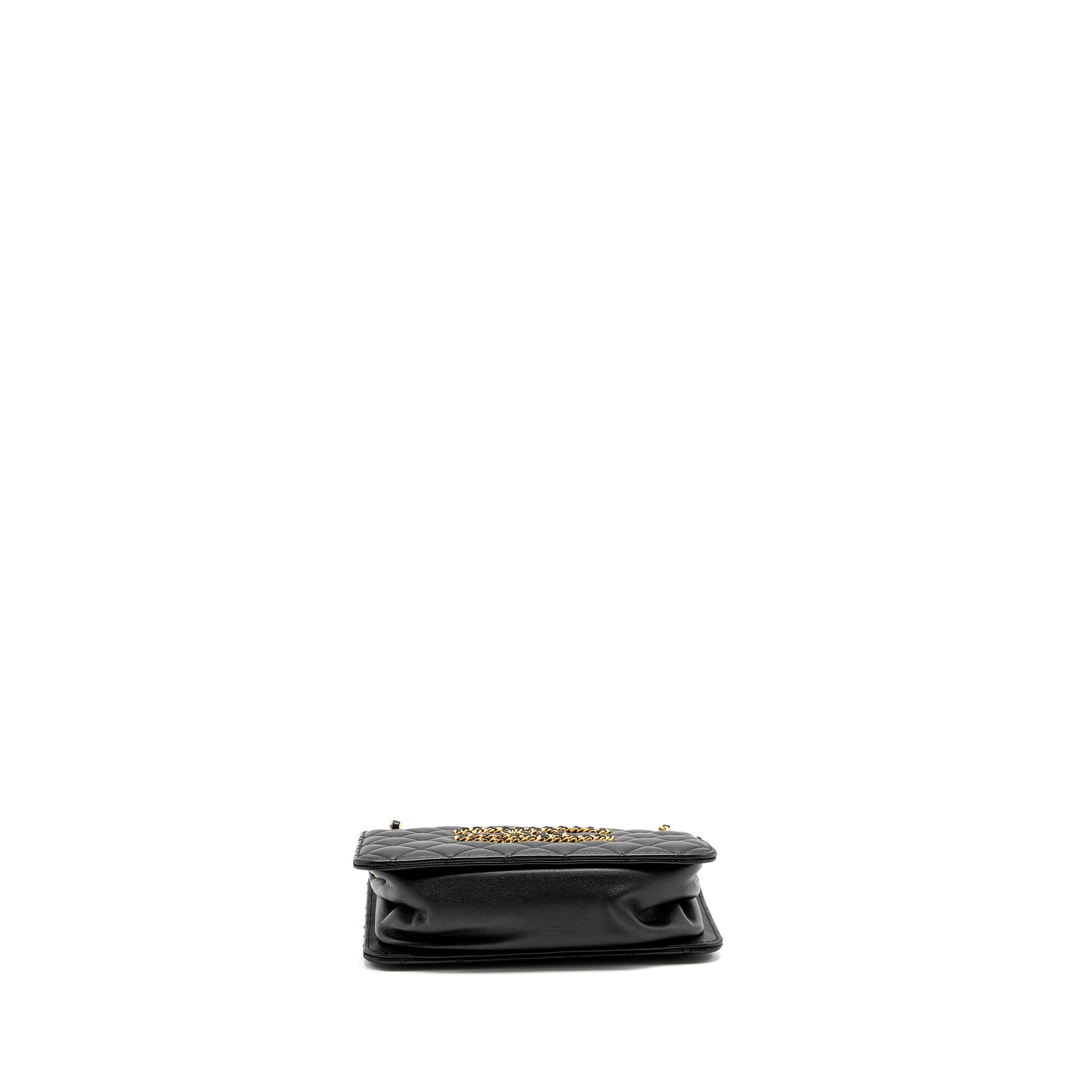 CHANEL Giant CC Logo Mini Tote Bag Lambskin Black GHW - Image 5