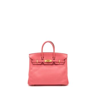 Hermes birkin 25 swift rose azalee GHW stamp X