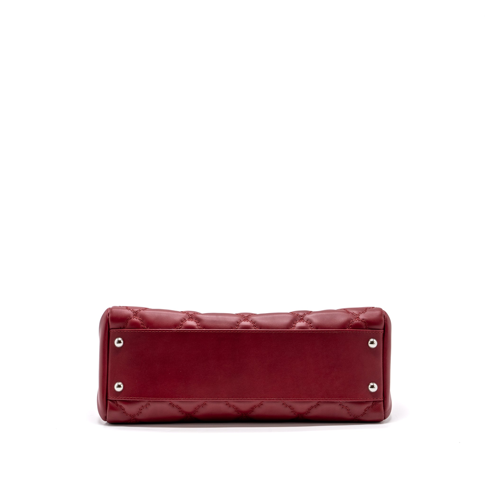 Chanel Hampton Tote Bag Calfskin Red SHW - Image 5