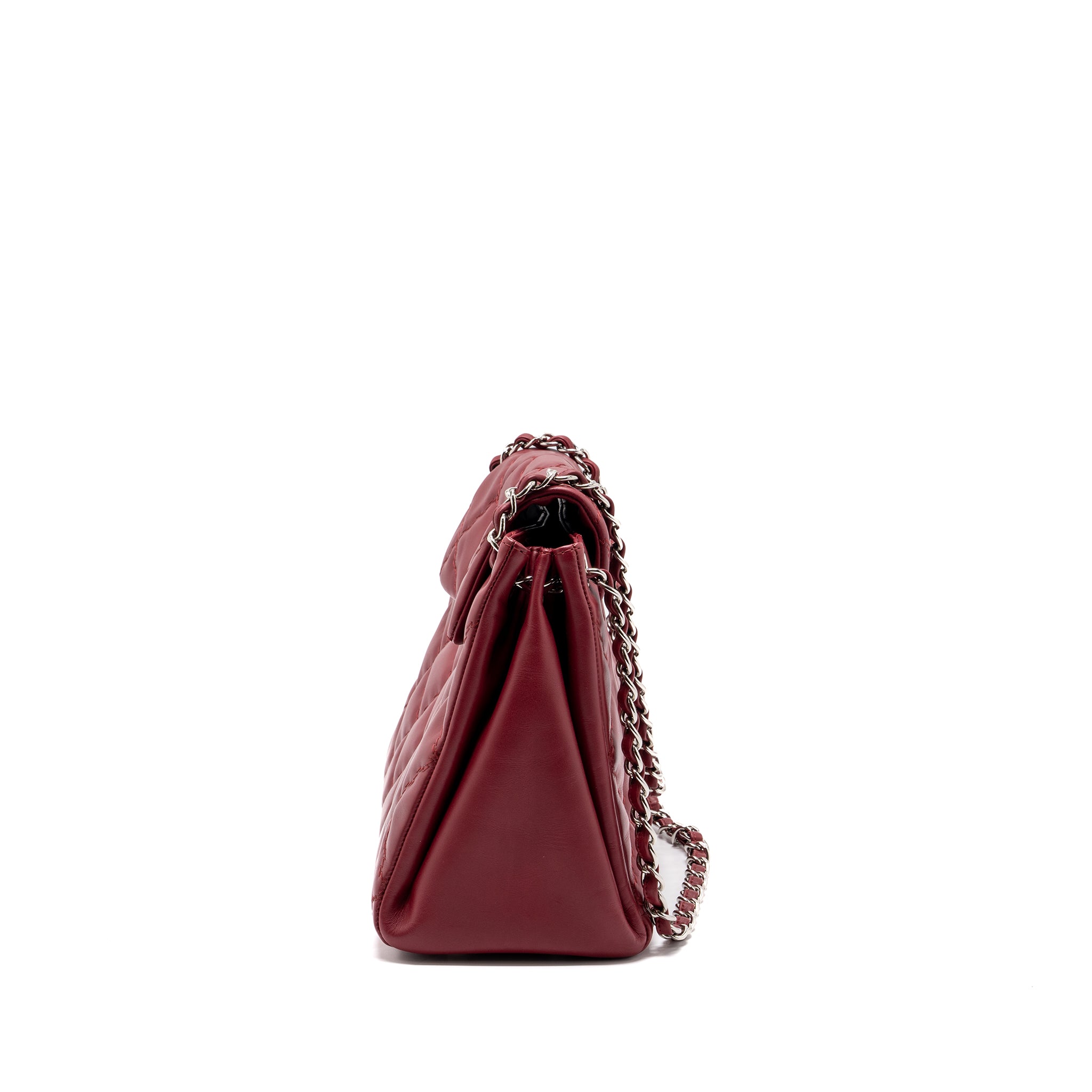 Chanel Hampton Tote Bag Calfskin Red SHW - Image 4