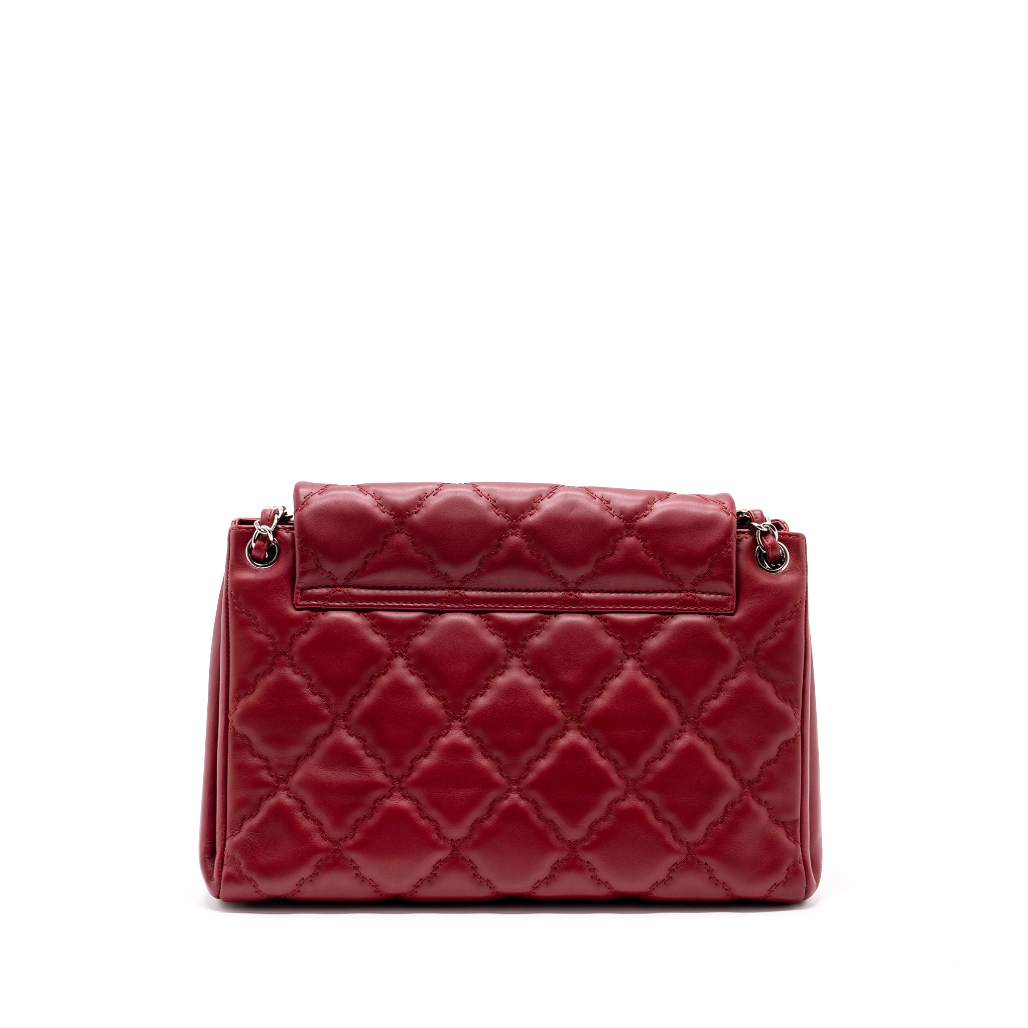 Chanel Hampton Tote Bag Calfskin Red SHW - Image 2