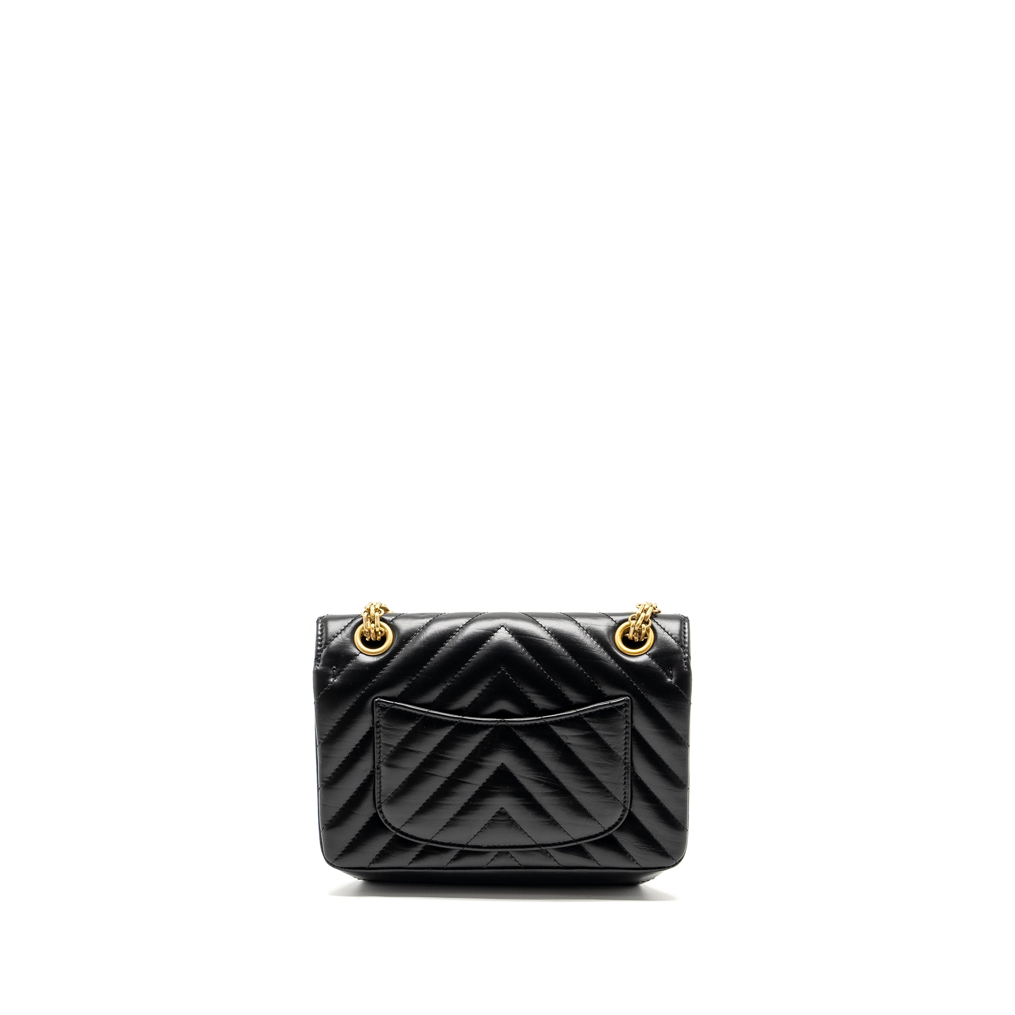 Chanel Mini 2.55 Reissue Chevron Calfskin Black GHW (Microchip) - Image 2