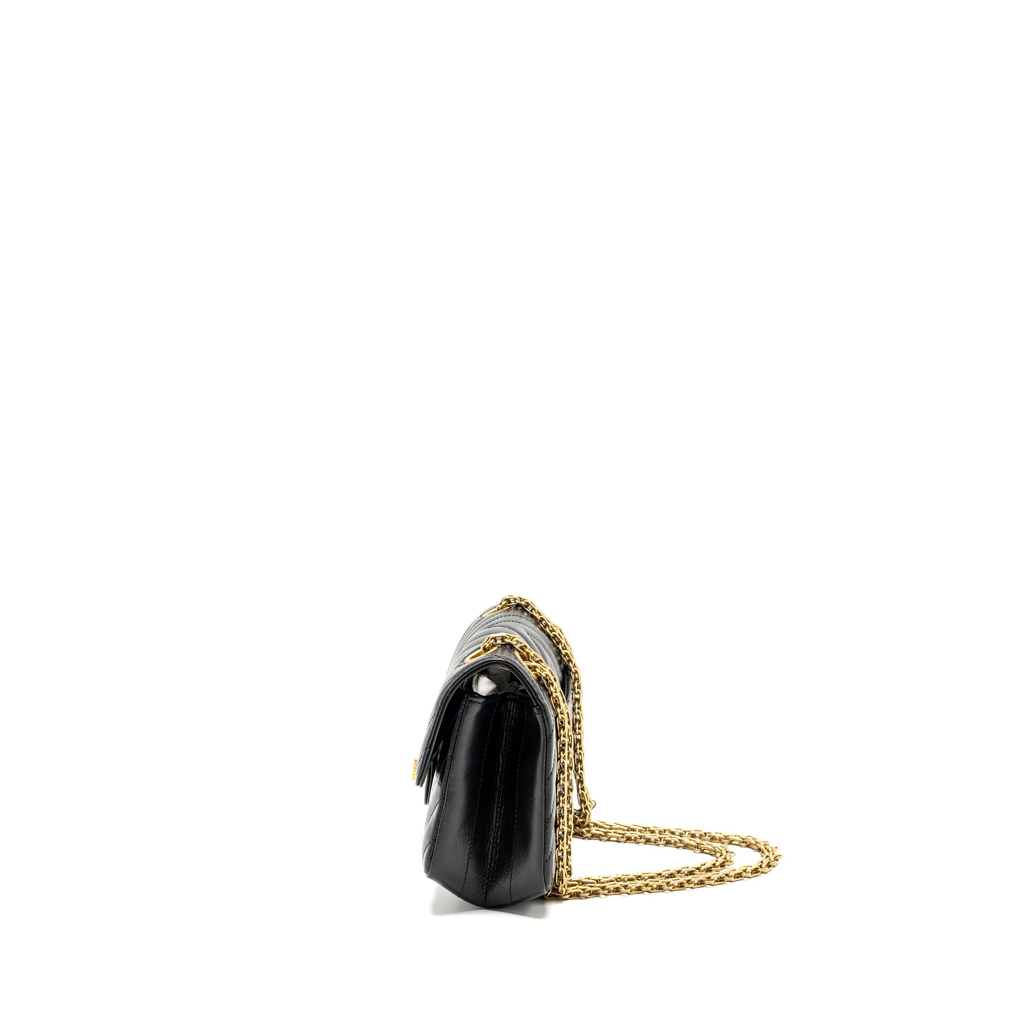 Chanel Mini 2.55 Reissue Chevron Calfskin Black GHW (Microchip) - Image 4