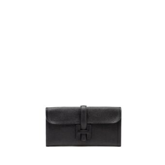 HERMES Jige Elan 29 Chèvre Chandra Black Stamp C