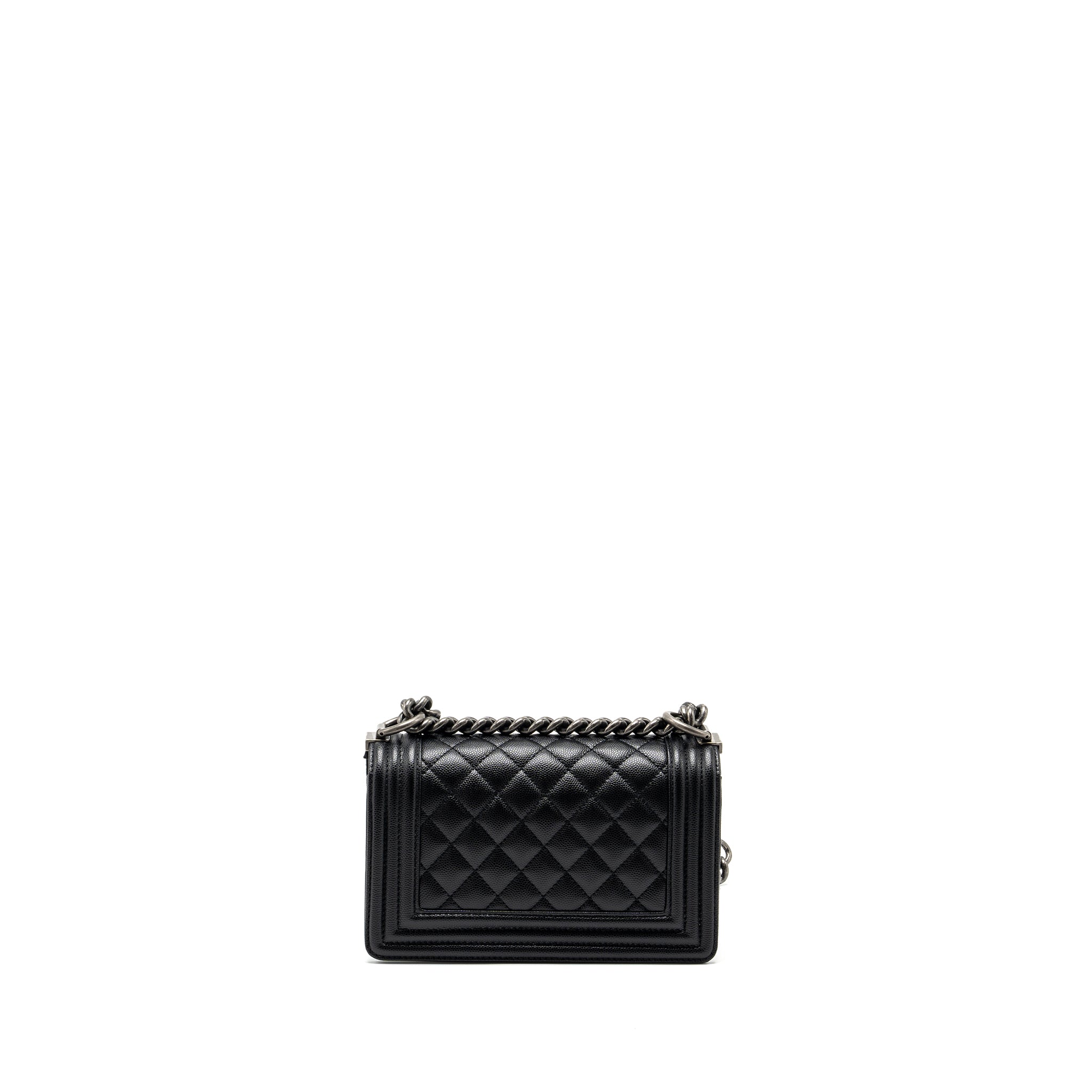 Chanel Small Boy Bag Caviar black Ruthenium Hardware (microchip) - Image 2